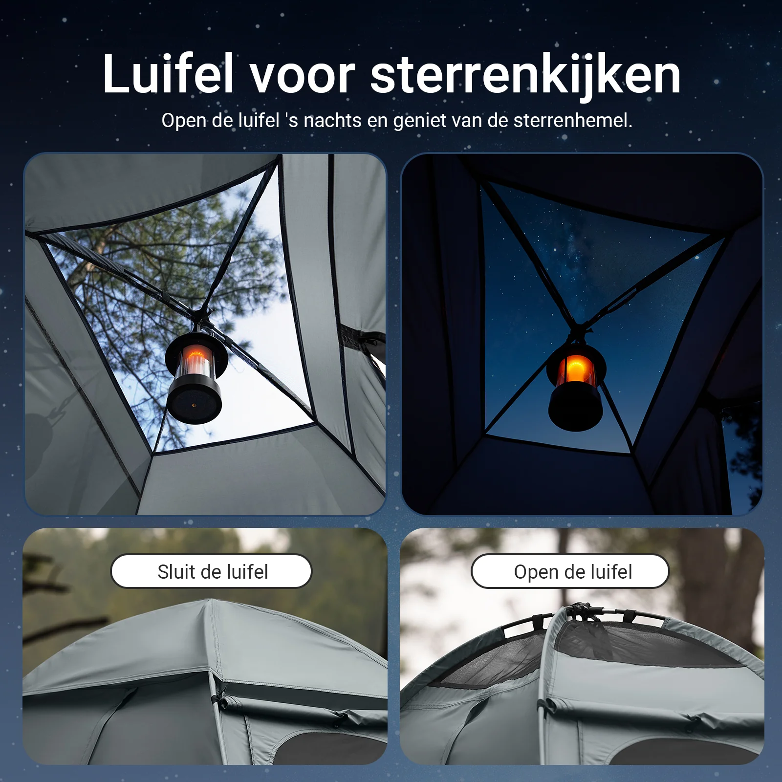 SoBuy OGS32-HG 4-in-1 Camping Tent met Opvouwbaar Bed, Waterdicht, Slaapzak en Matras, Lichtgewicht, voor 1 Persoon, Festival, Buitenleven, Hike en Bos, Grijs - Image 10