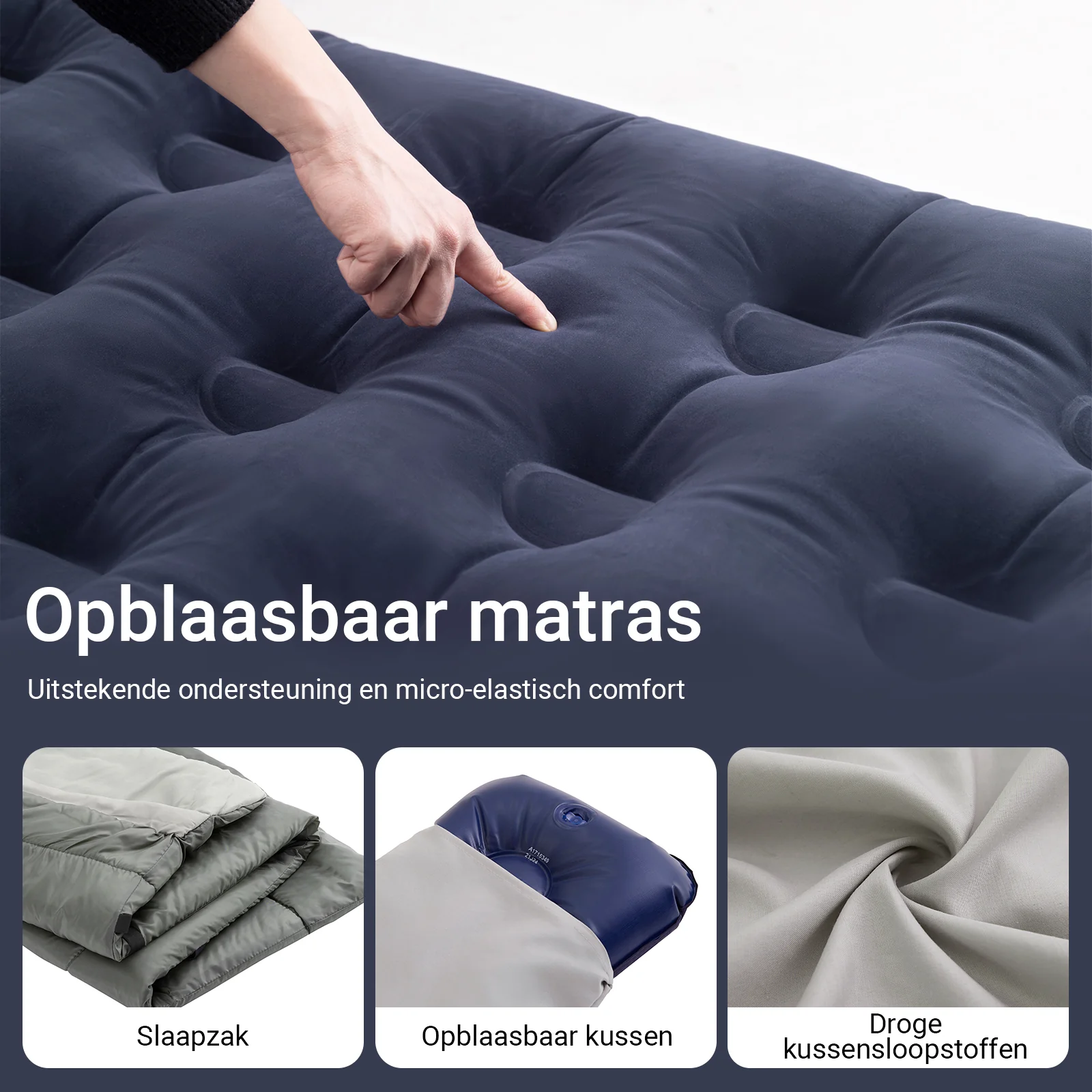 SoBuy OGS32-HG 4-in-1 Camping Tent met Opvouwbaar Bed, Waterdicht, Slaapzak en Matras, Lichtgewicht, voor 1 Persoon, Festival, Buitenleven, Hike en Bos, Grijs - Image 6