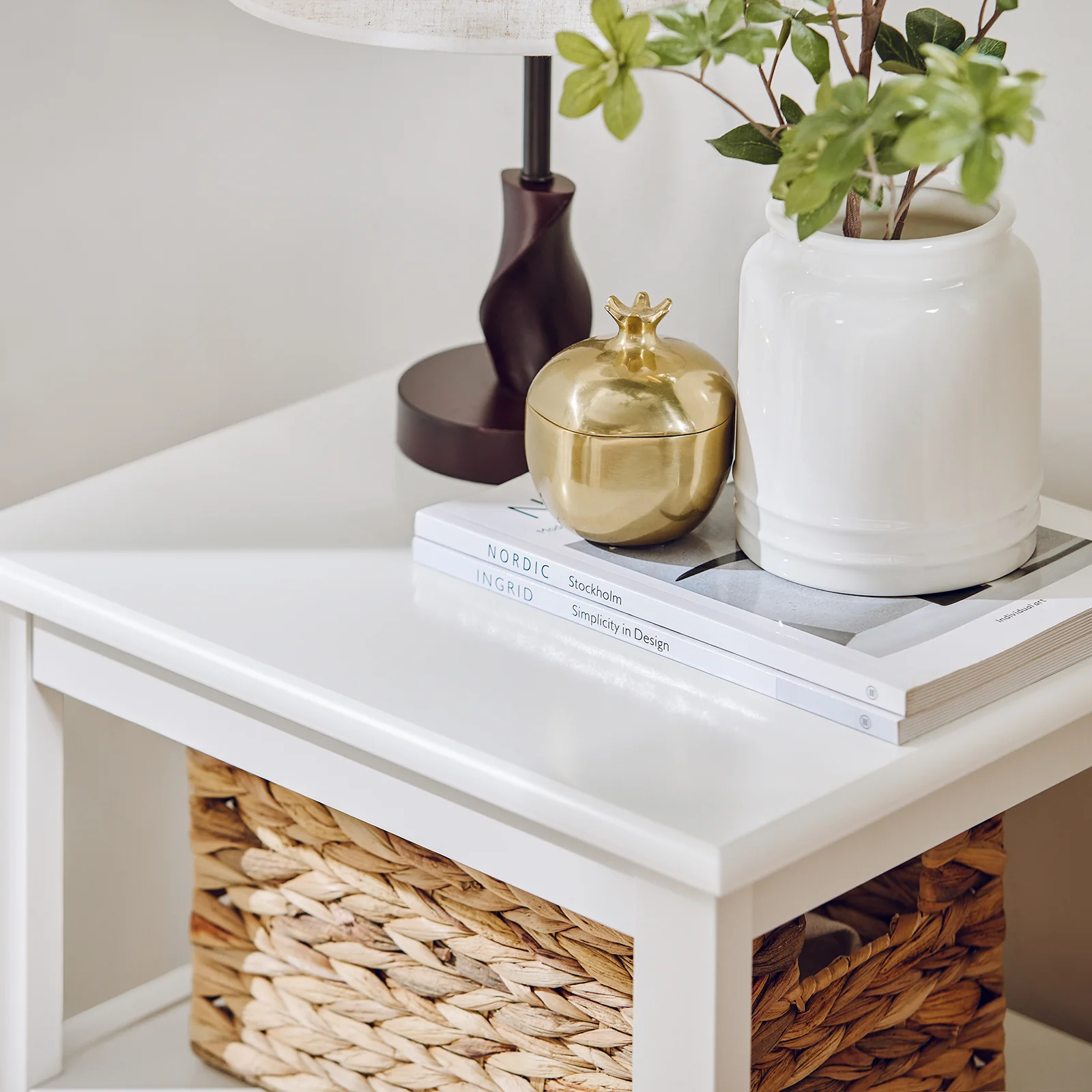 SoBuy FBT131-W Bijzettafel Nachtkastje, Sofa Bijzettafel, Bedtafel voor Woonkamer, Slaapkamer, Kantoor - Image 11