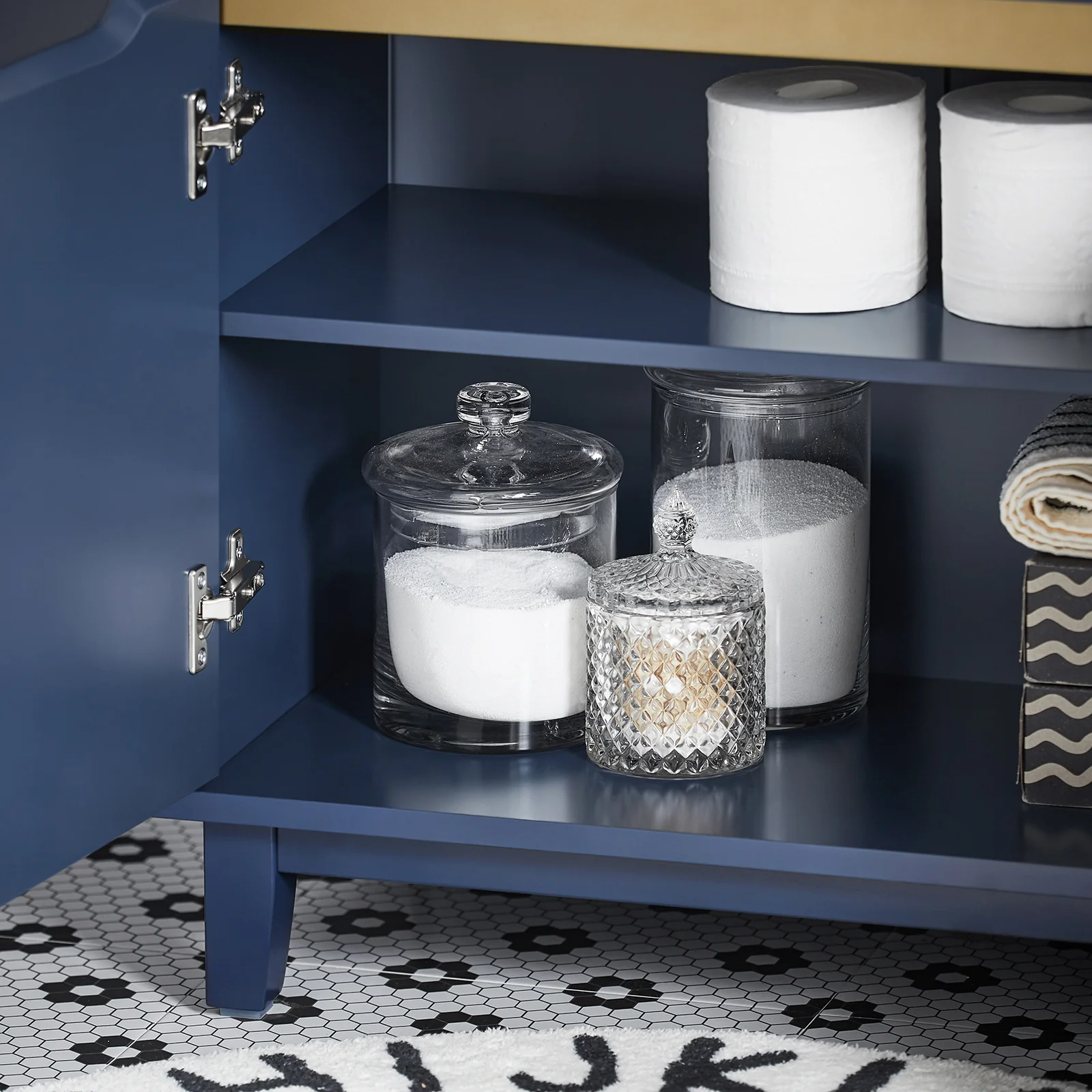 SoBuy BZR113-B Wastafel Onderkast - Wastafelmeubel - Badkamerkast - Opbergkast - Opbergplank - Wastafelkas - Image 9