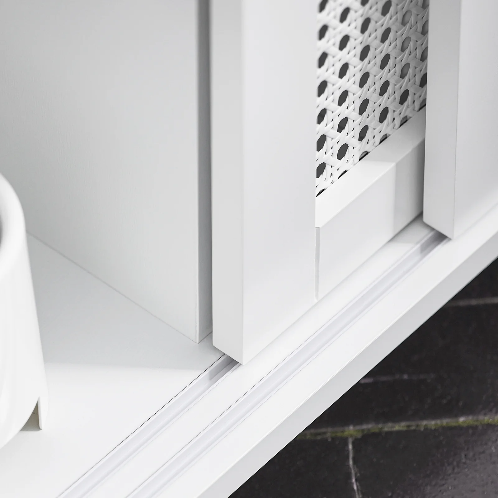 SoBuy BZR119-W Lage Kast, Badkamer Kast, Smalle Badkamerkast, Toiletkast, Toiletpapierhouder - Image 8