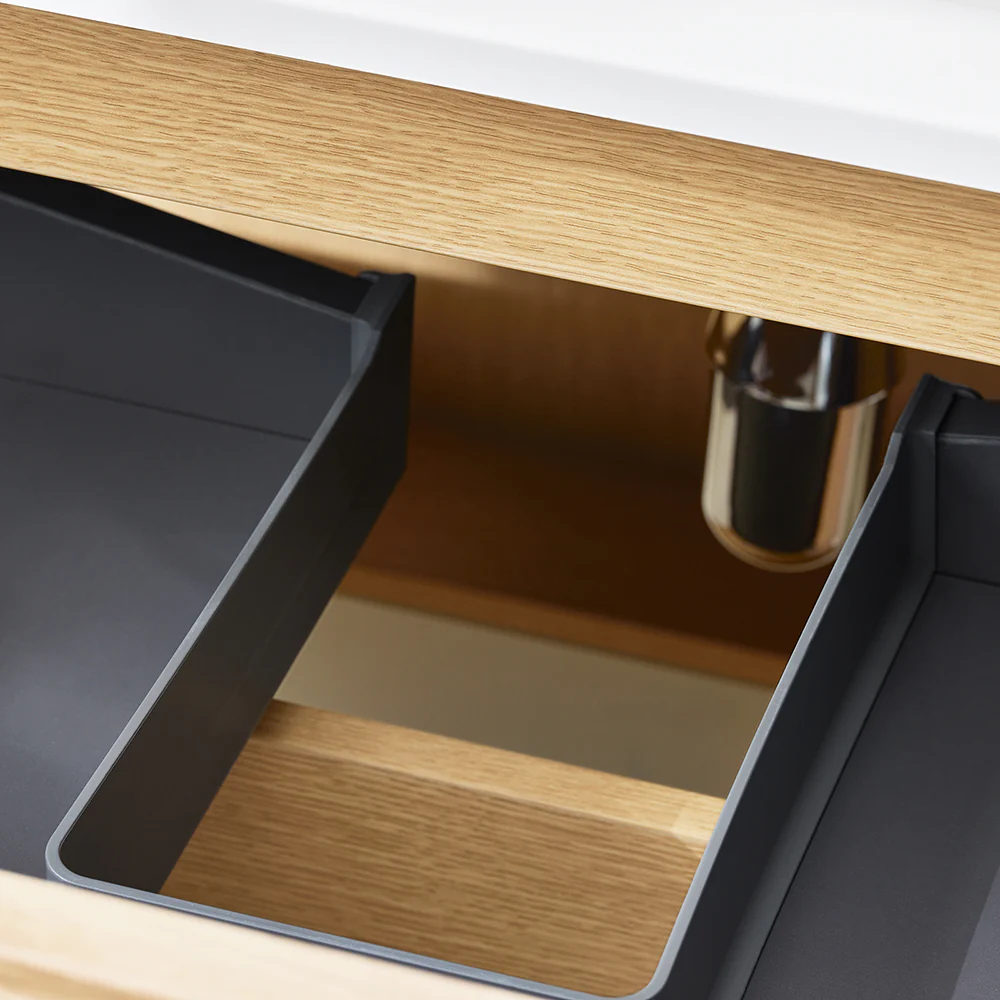 SoBuy BZR198-N Hangkast voor wastafel met spiegel, wastafelmeubel met spiegel, wastafelset met spiegel, handwaskast met spiegel, houtkleur - Image 13