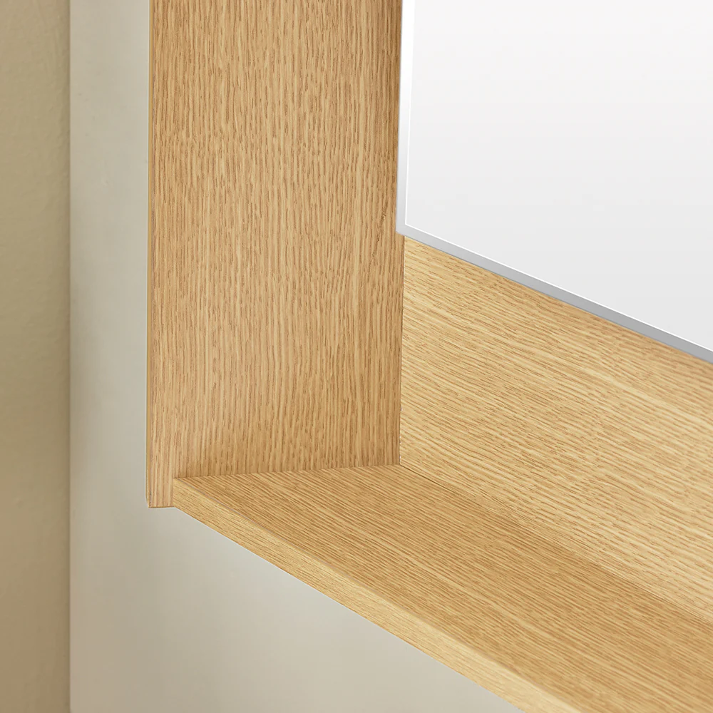 SoBuy BZR198-N Hangkast voor wastafel met spiegel, wastafelmeubel met spiegel, wastafelset met spiegel, handwaskast met spiegel, houtkleur - Image 15