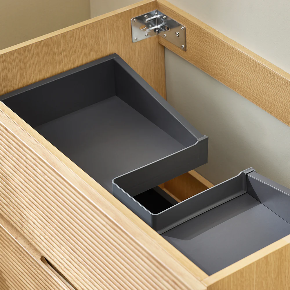 SoBuy BZR198-N Hangkast voor wastafel met spiegel, wastafelmeubel met spiegel, wastafelset met spiegel, handwaskast met spiegel, houtkleur - Image 20