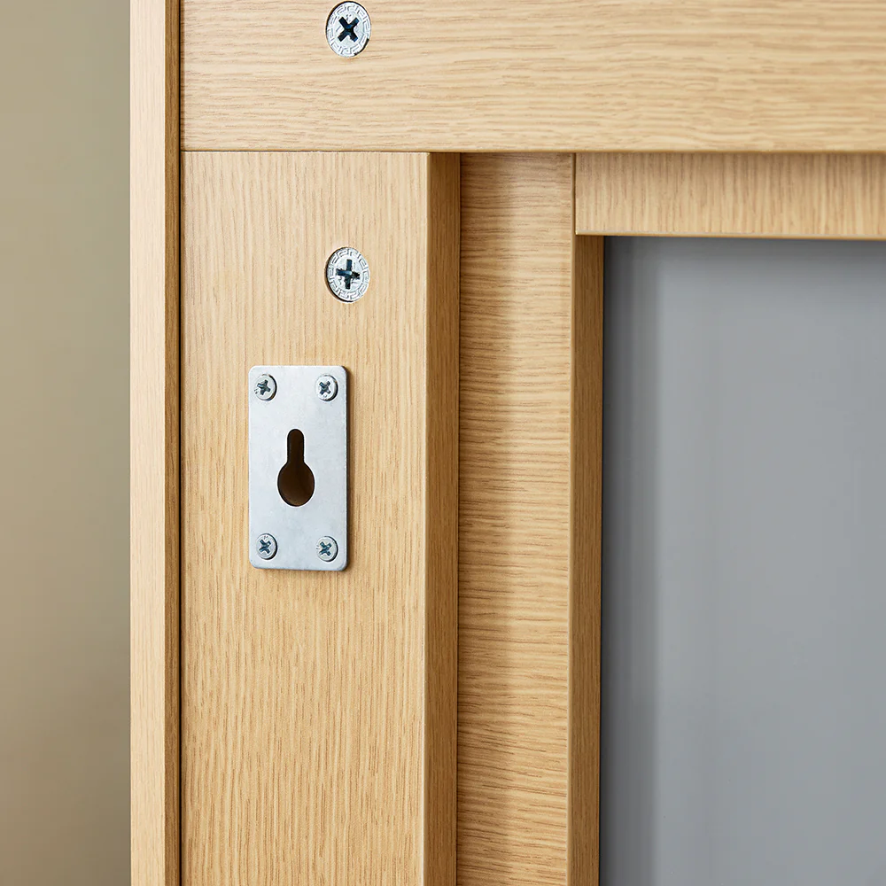 SoBuy BZR198-N Hangkast voor wastafel met spiegel, wastafelmeubel met spiegel, wastafelset met spiegel, handwaskast met spiegel, houtkleur - Image 9