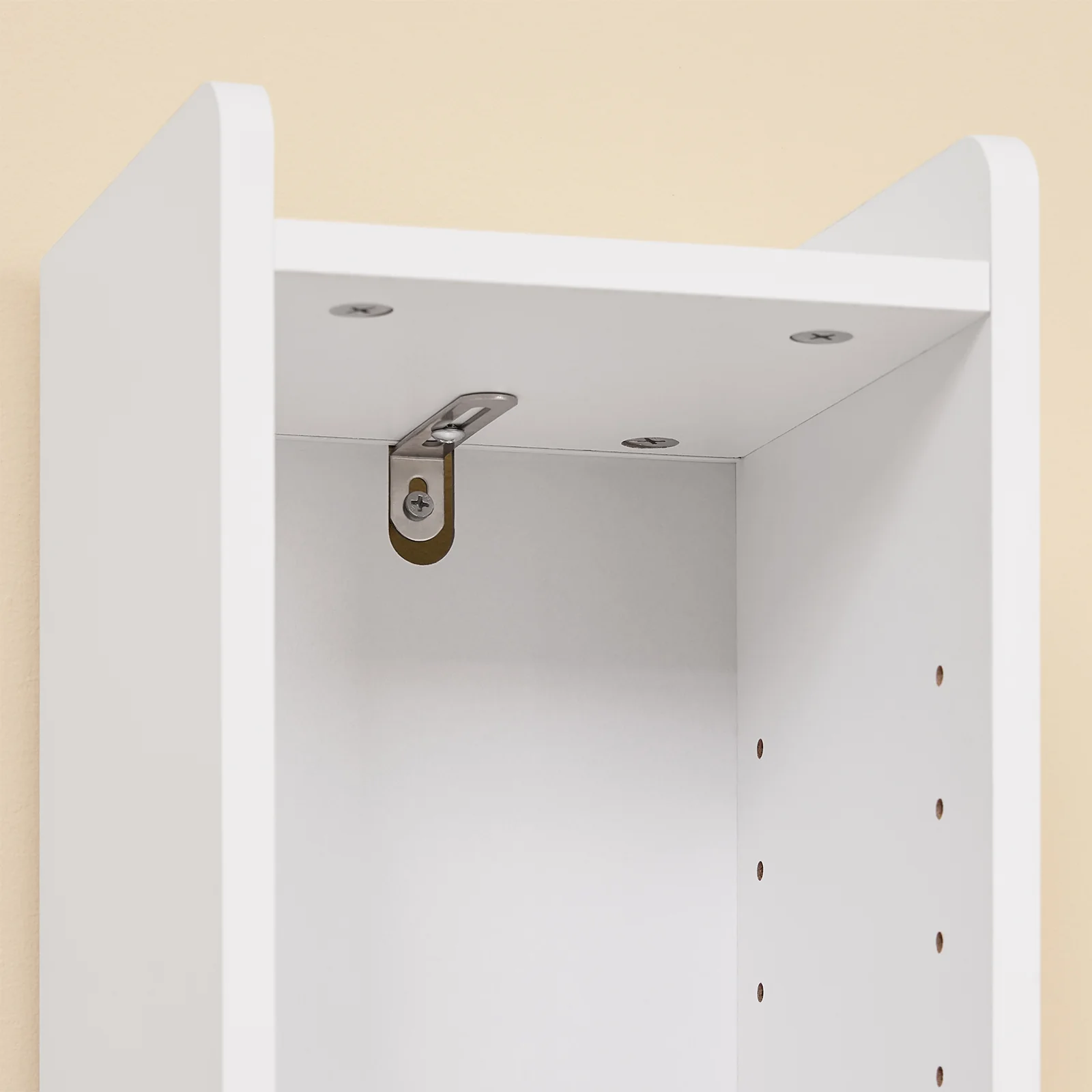 SoBuy BZR34-K-W Badkamerkast, Smal Hogekast, Badkamerrek, kast met deur en lade, badkamermeubel, apothekerskast, staand nisrek voor badkamer, kleine ruimtes, Wit, 20 x 20 x 145 cm - Image 10