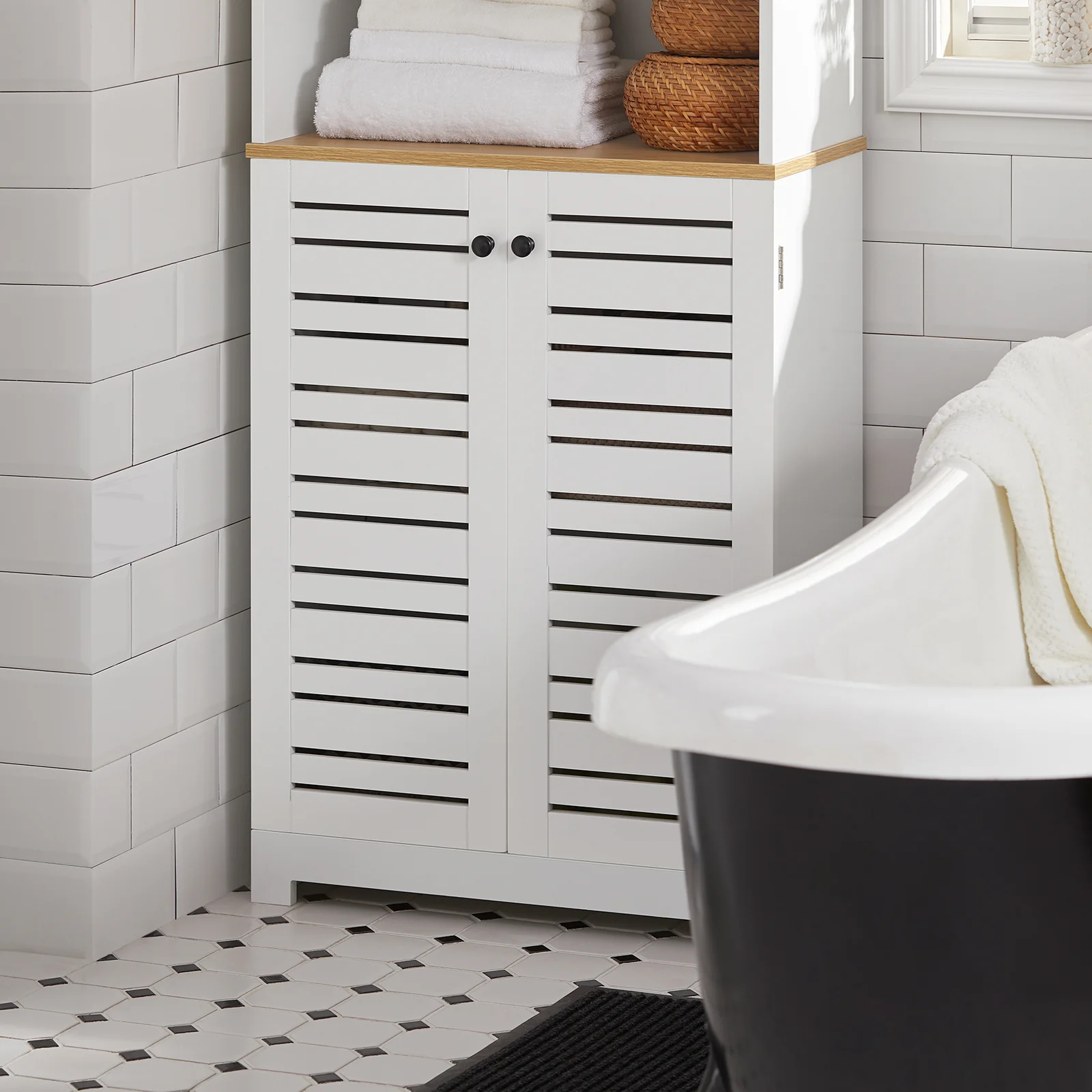 SoBuy BZR44-W badkamer ,hoge kast ,badkamerkast opbergkast badkamerkast ,boekenkast, keukenkast - Image 6