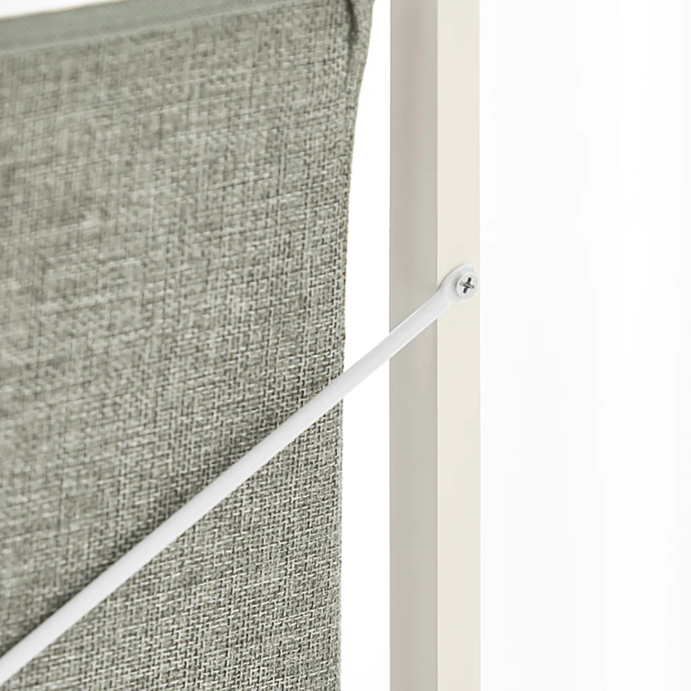 SoBuy BZR57-W Wasmand - met Legplank - 2 Compartimenten - 2 Verwijderbare Waszakken - Image 8