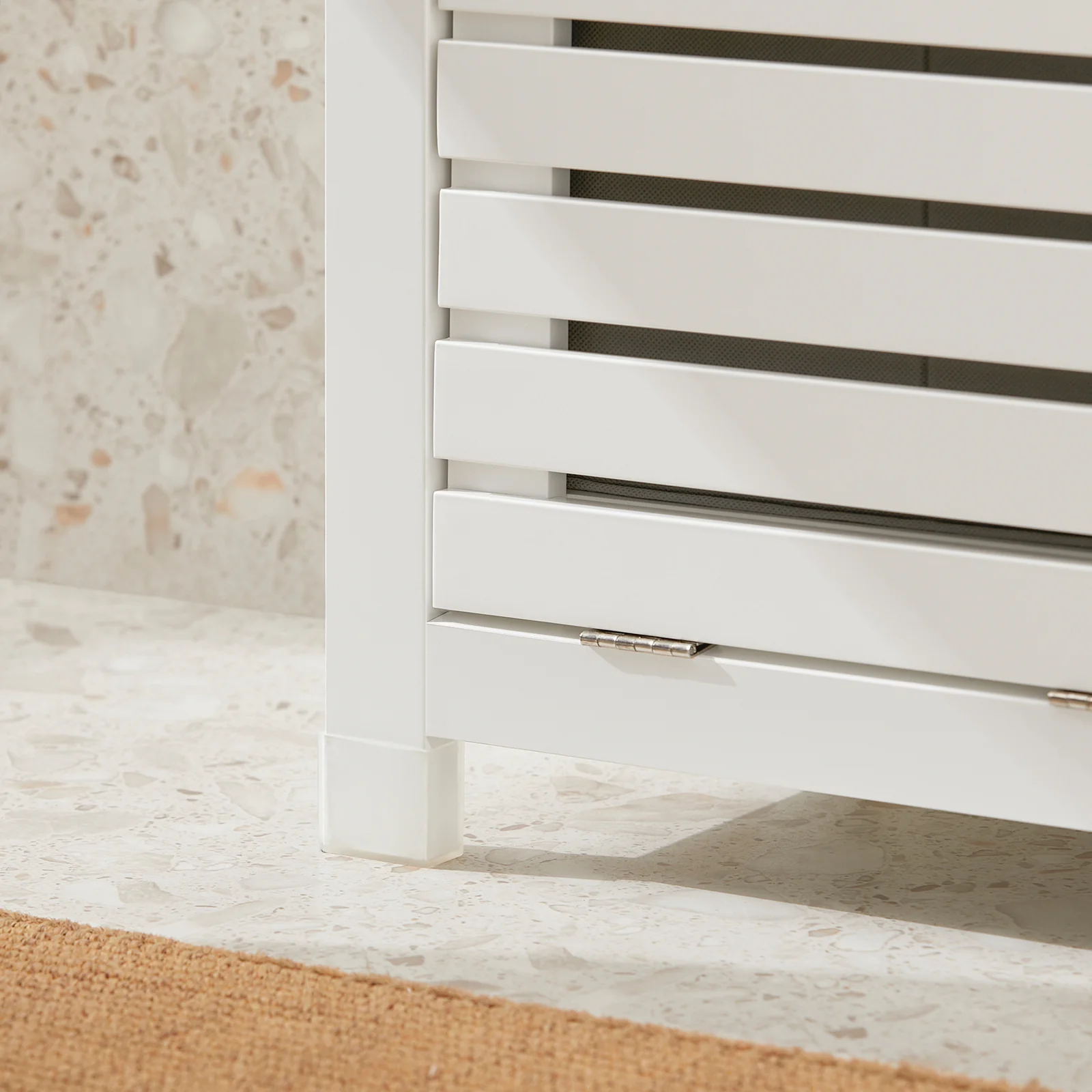 SoBuy BZR67-W Badkamermeubel, Badkamerkast, Halfhoge Opbergkast, Lage Kast, Smal Badkamerkastje, Opbergkast - Image 15