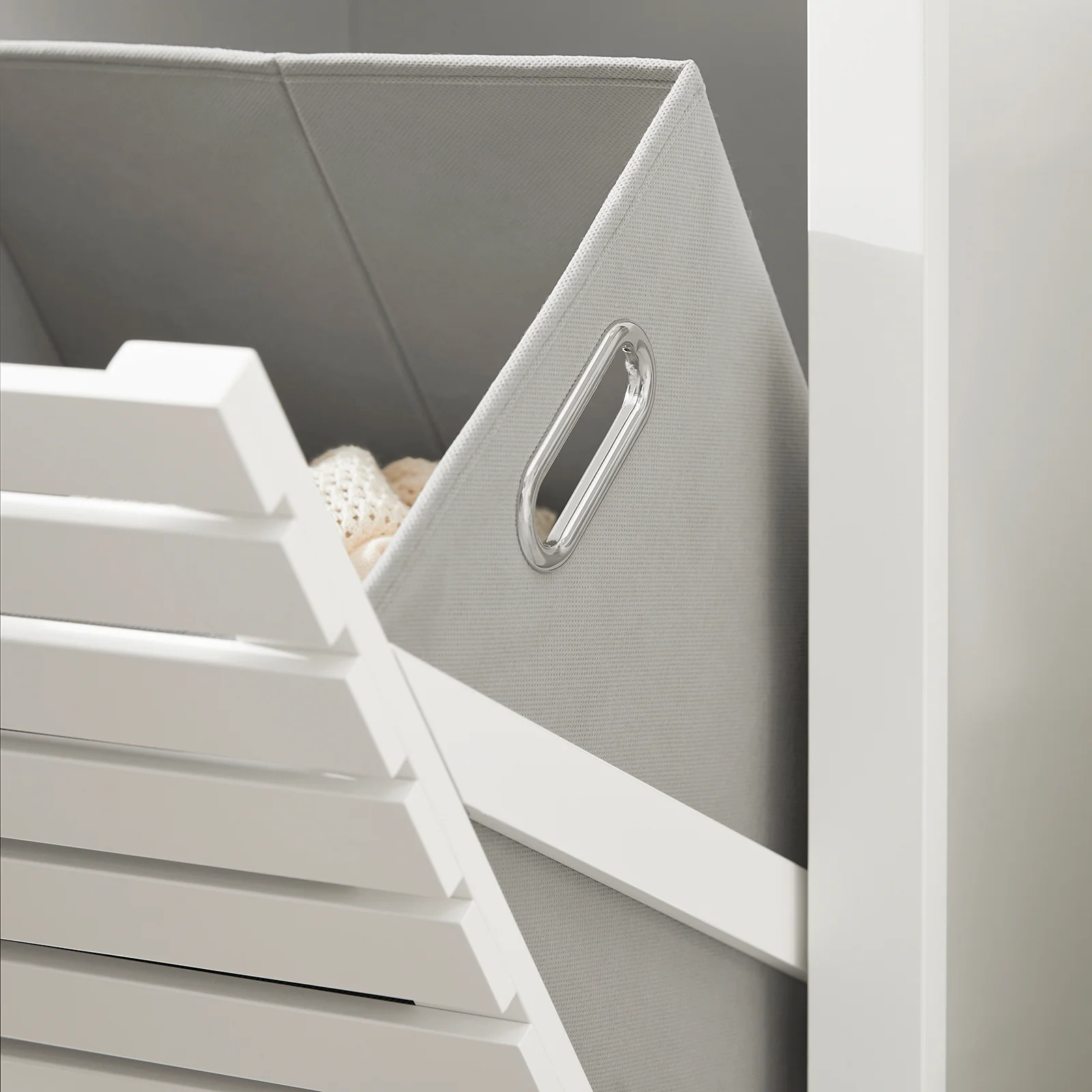 SoBuy BZR67-W Badkamermeubel, Badkamerkast, Halfhoge Opbergkast, Lage Kast, Smal Badkamerkastje, Opbergkast - Image 16