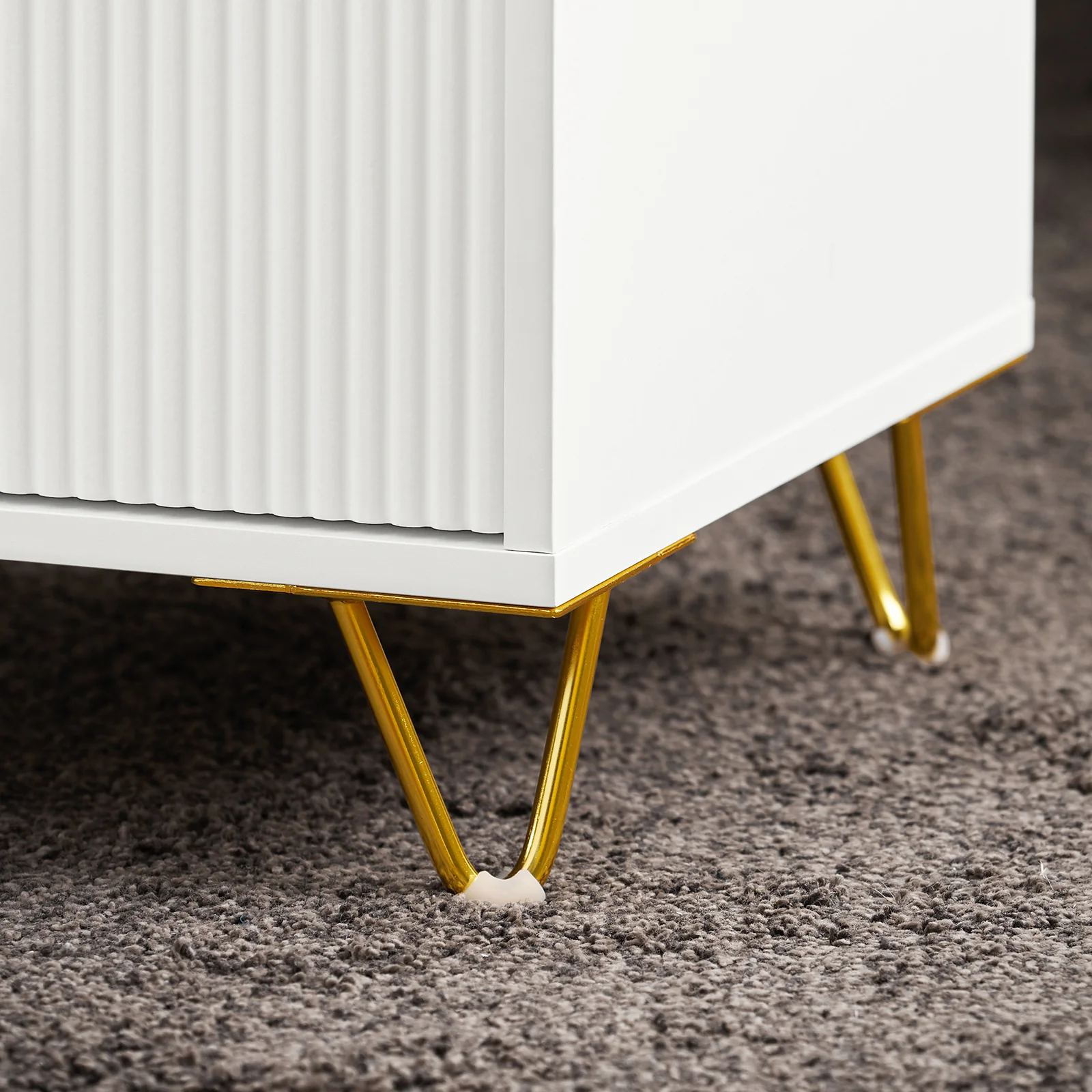 SoBuy FBT115-L-W Nachtkastje met 3 Schuifladen - Bijzettafel - Sofa Bijzettafel - Salontafel - Slaapkamertafel - Bedtafel - Image 12