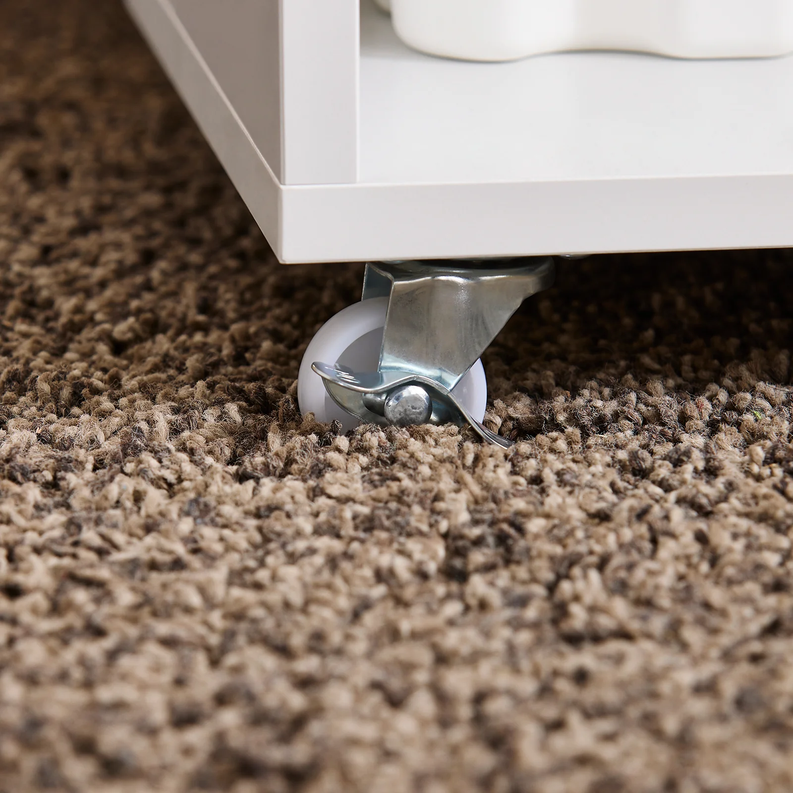 SoBuy FBT134-W Dossierkast archiefwagen printtafel printerstandaard rolcontainer met 4 wielen opbergkast kast voor kantoor wit - Image 13