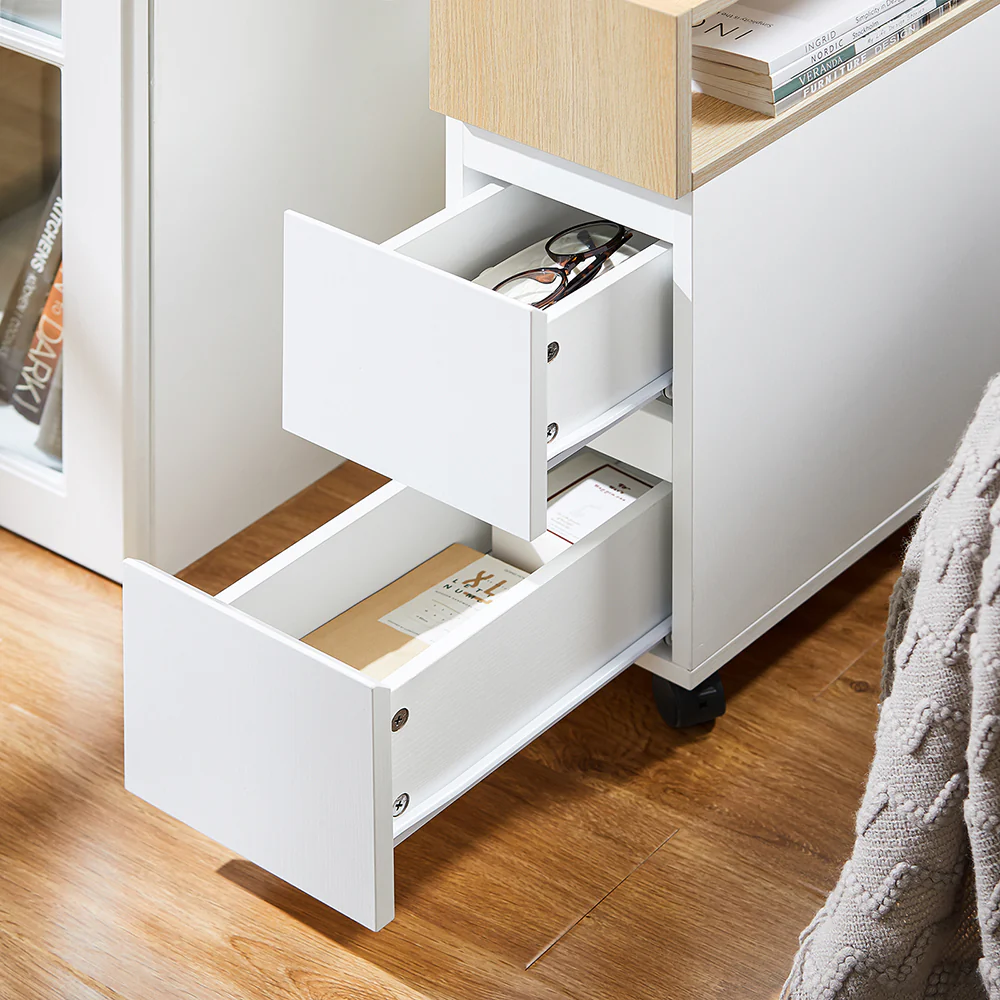 SoBuy FBT155-WN Bijzettafel op wielen Nachtkastje Nachtkastje Bijzettafel - Image 11