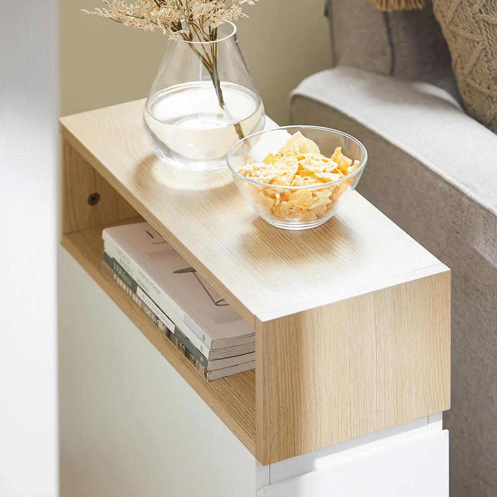 SoBuy FBT155-WN Bijzettafel op wielen Nachtkastje Nachtkastje Bijzettafel - Image 12