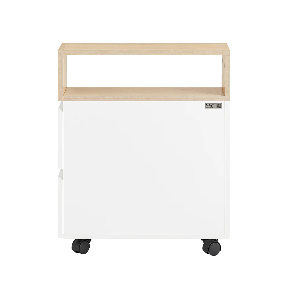 SoBuy FBT155-WN Bijzettafel op wielen Nachtkastje Nachtkastje Bijzettafel - Image 7