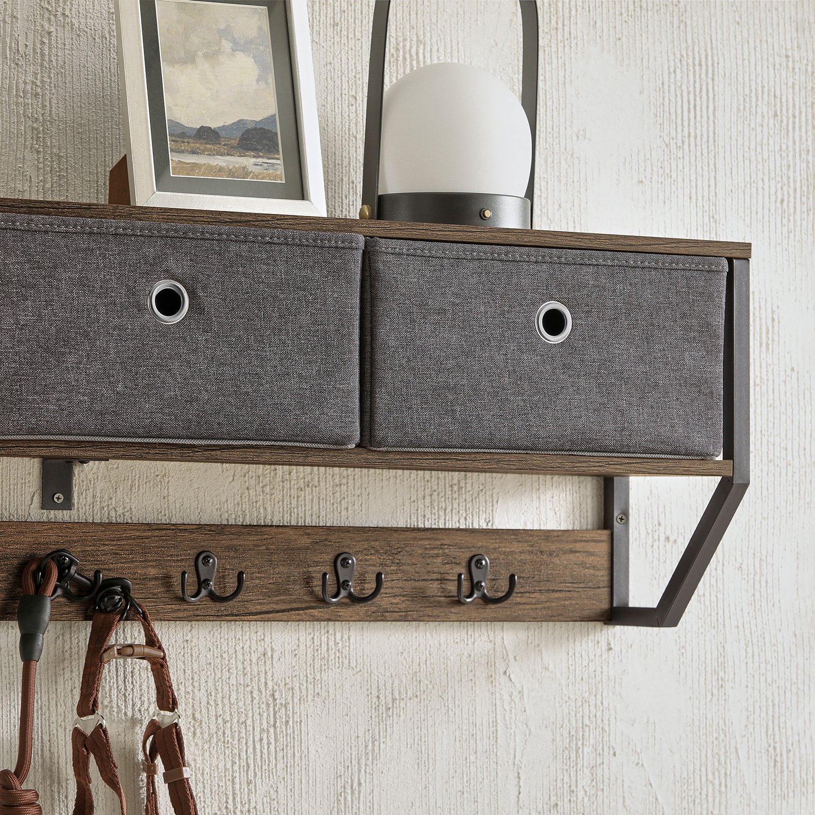 SoBuy FHK26-N Wandkapstok - Muur / Wand Kapstok - Hangende Muurkapstok - Gang Kledingkast - Hangplank - Image 4