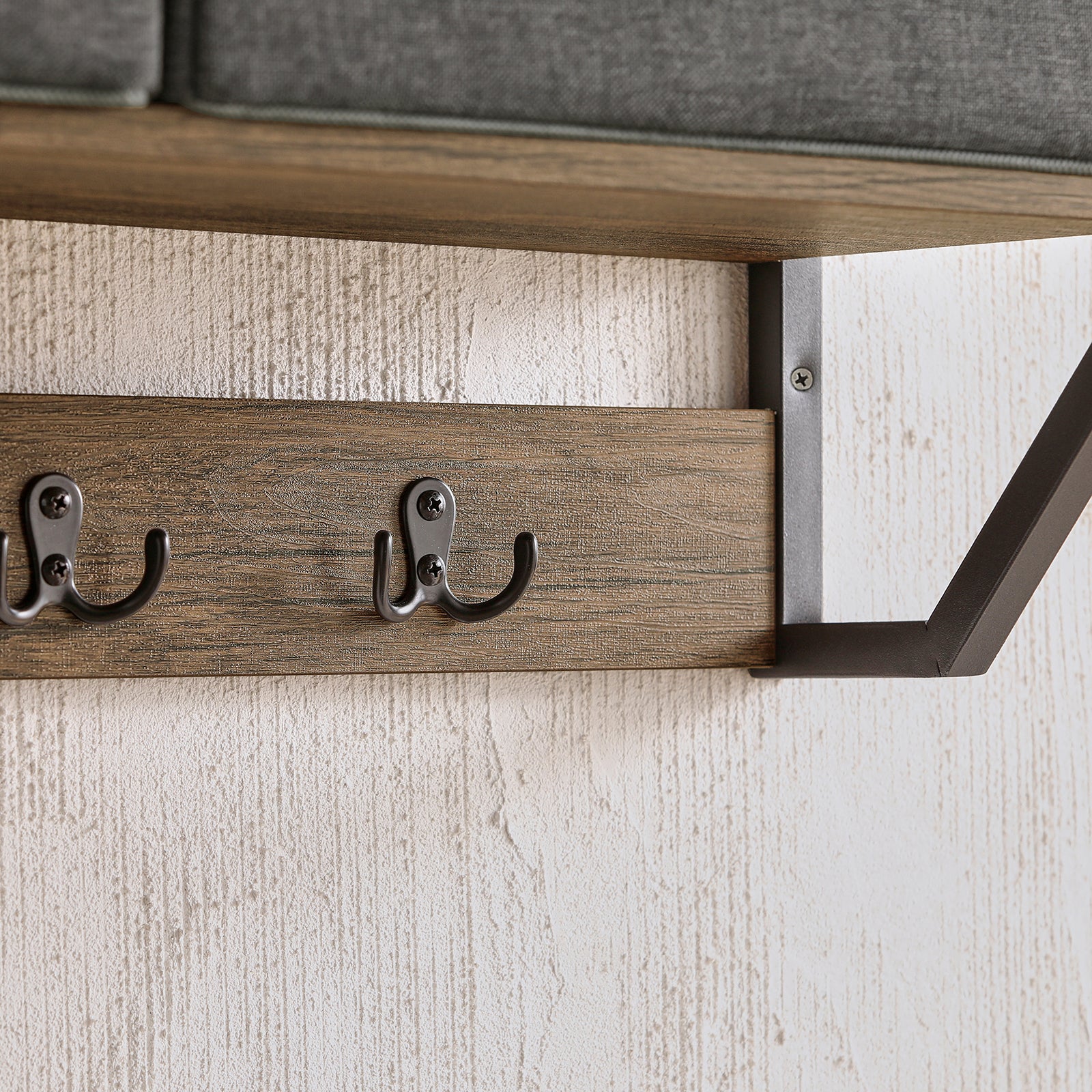 SoBuy FHK26-N Wandkapstok - Muur / Wand Kapstok - Hangende Muurkapstok - Gang Kledingkast - Hangplank - Image 7