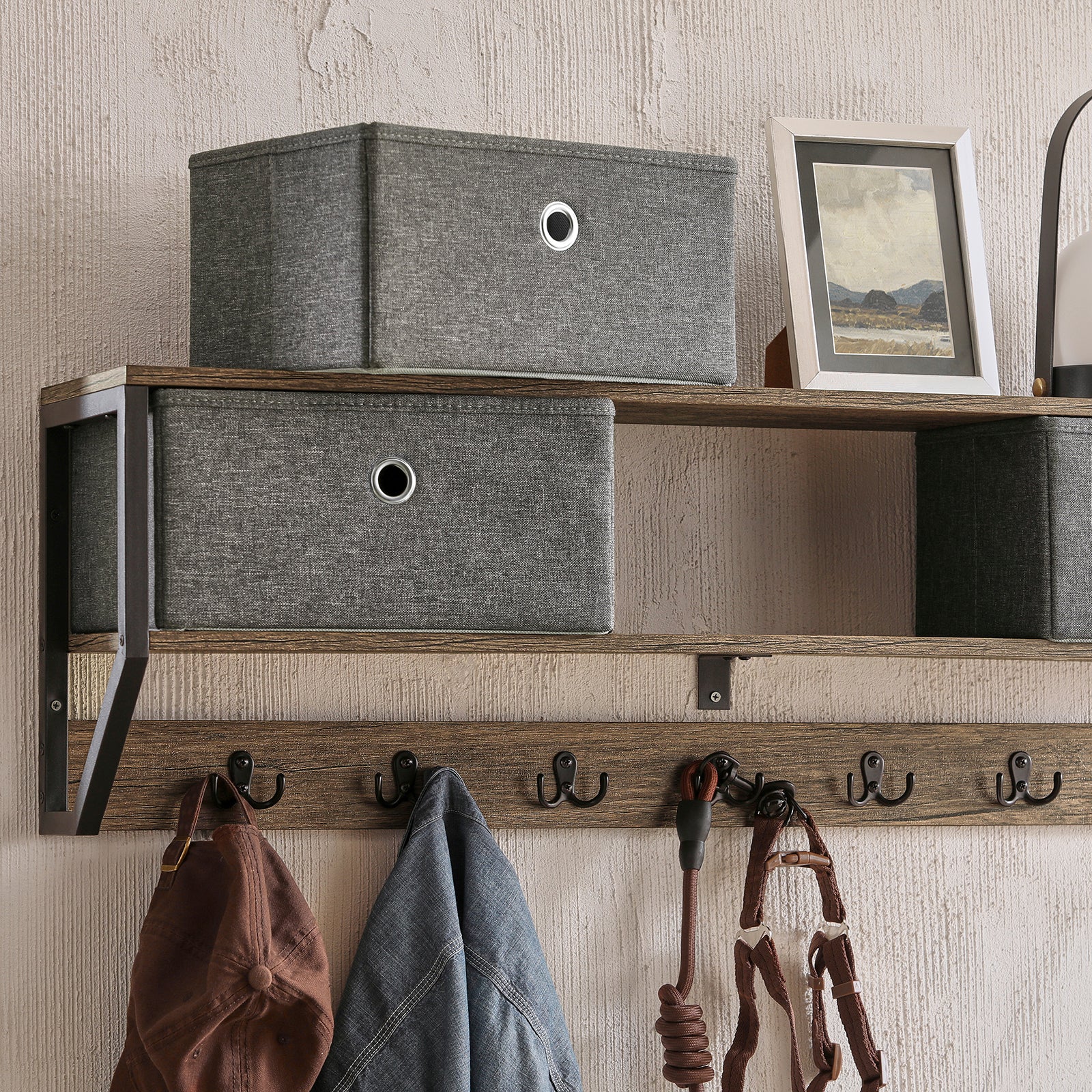 SoBuy FHK26-N Wandkapstok - Muur / Wand Kapstok - Hangende Muurkapstok - Gang Kledingkast - Hangplank - Image 8