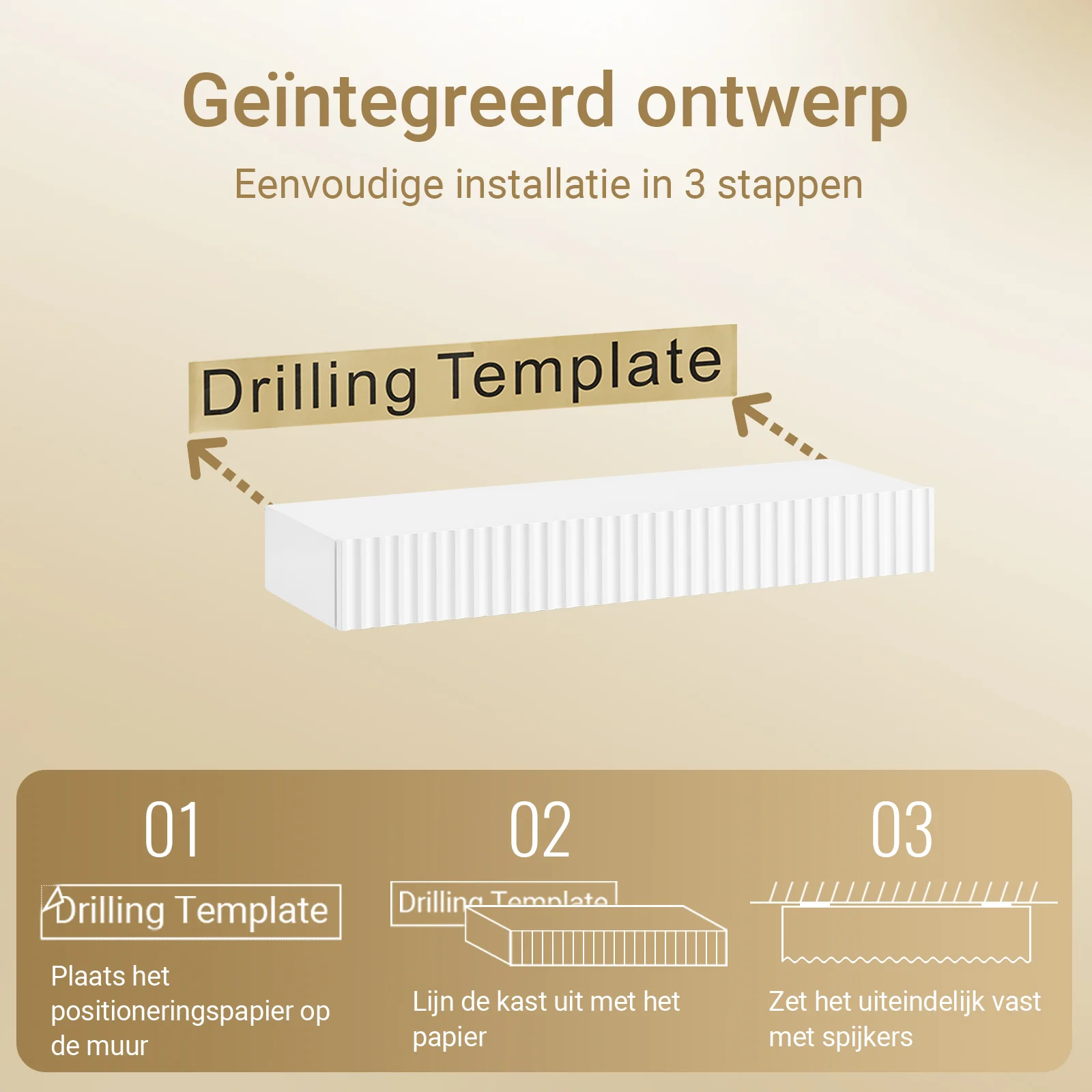 Pre-order SoBuy FHK38-W zwevende wandplank met lade & LED-bewegingssensor, wandplank voor slaapkamer, hal & woonkamer, batterijgevoed, B60 × D20 × H8 cm, wit - Image 8