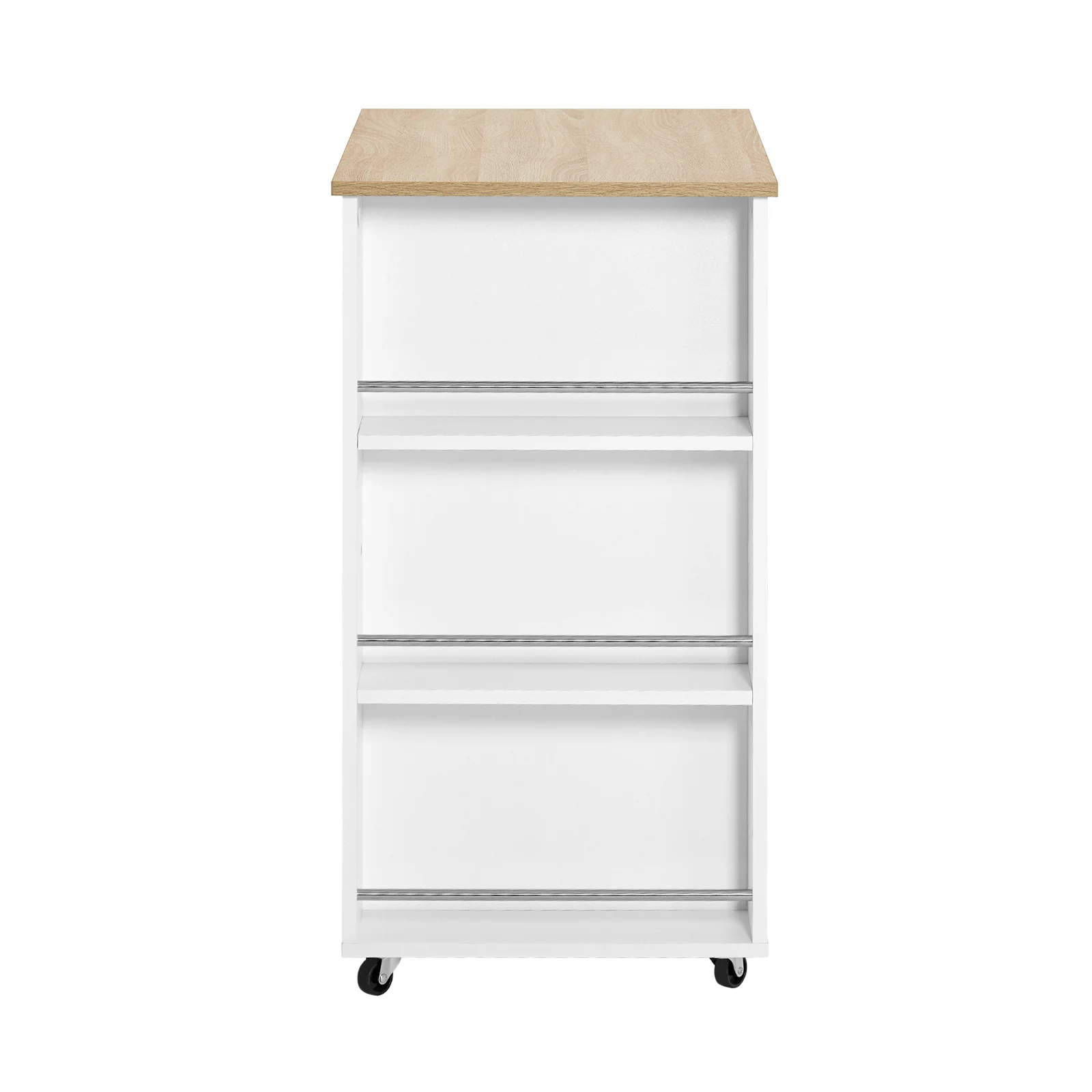 SoBuy FKW113-WN Keukentrolley op Wieltjes – Keukenopbergmeubel met Lade en Deurtjes – Wit, 75x46x83 cm - Image 19