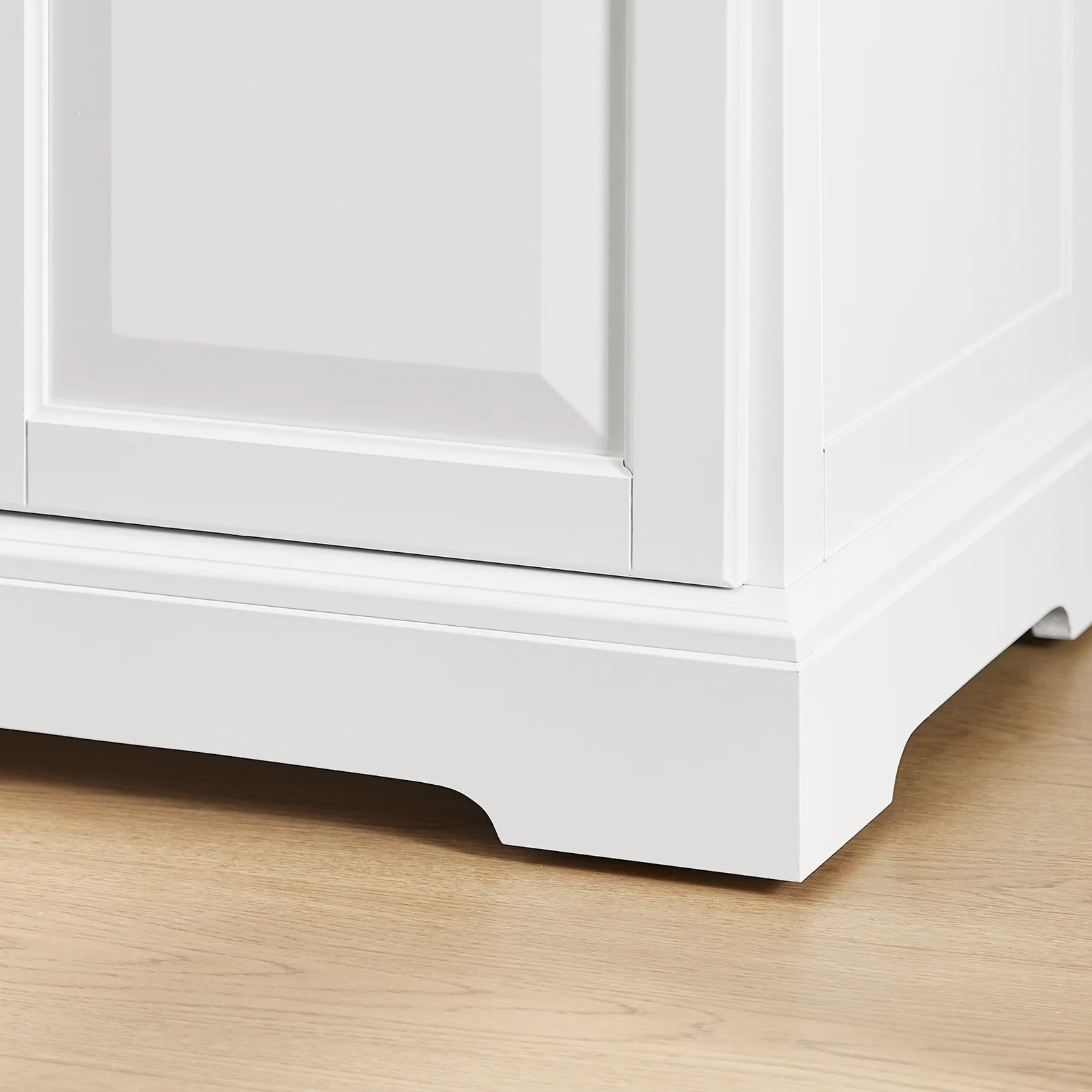 SoBuy FKW128-ST Keukentrolley op Wielen, Keukeneiland met Uitschuifbaar Werkblad, Mobiele Keukentrolley voor Keuken of Eetkamer, Keukenmeubel met Opbergruimte, Wit, 130 x 46/71 x 91 cm - Image 13