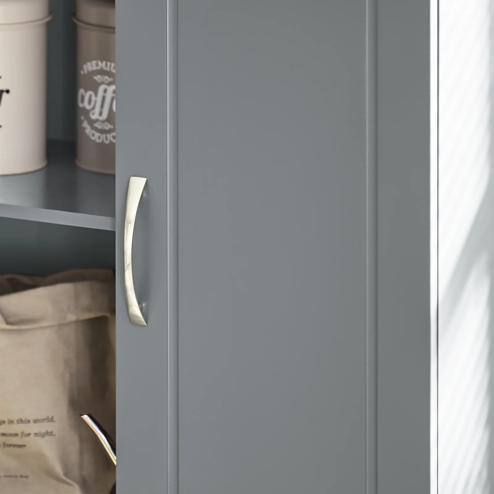 SoBuy FRG231-DG Wandkast, hangkast met 2 deuren, hangkast voor badkamer, met verstelbare plank, - Image 11