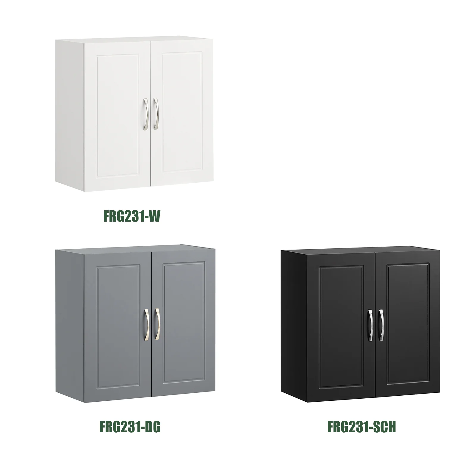 SoBuy FRG231-DG Wandkast, hangkast met 2 deuren, hangkast voor badkamer, met verstelbare plank, - Image 12