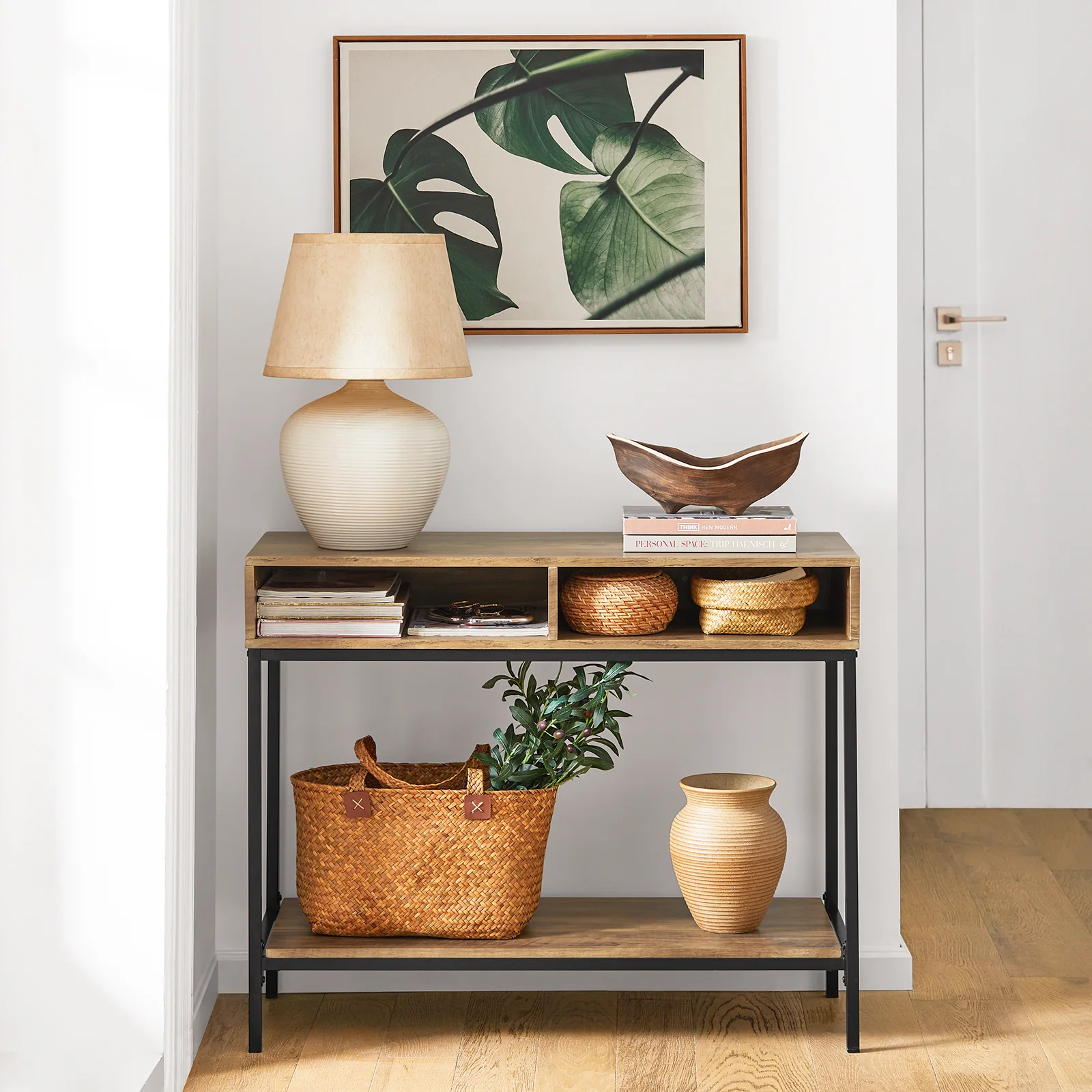 SoBuy FSB41-F – Industriële Console Tafel met 2 Open Vakken – Haltafel, Bijzettafel, Side Table - Image 3