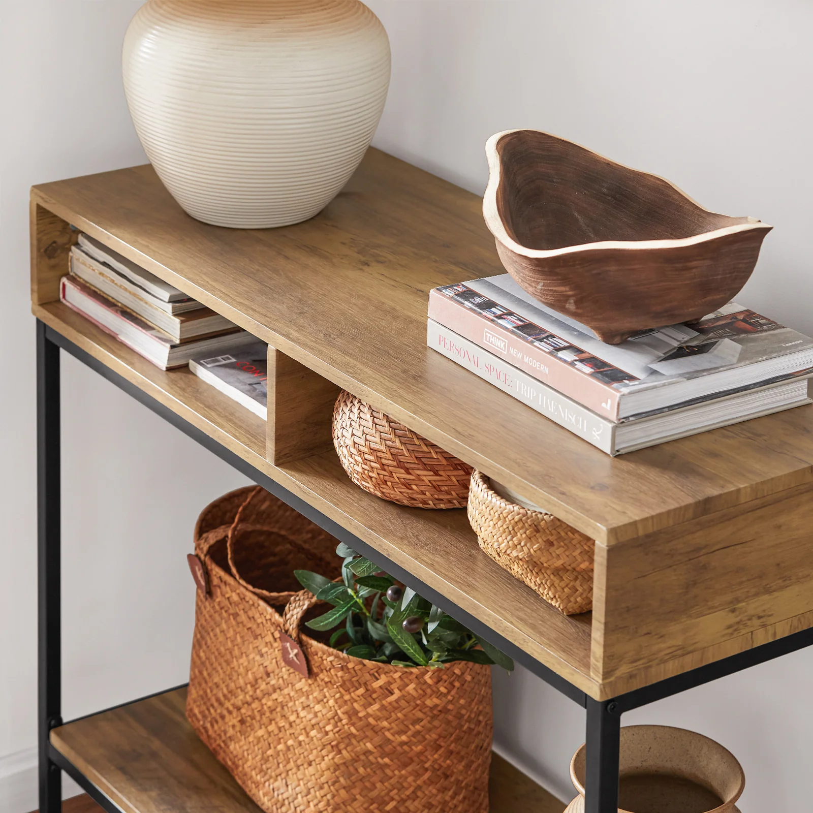 SoBuy FSB41-F – Industriële Console Tafel met 2 Open Vakken – Haltafel, Bijzettafel, Side Table - Image 5