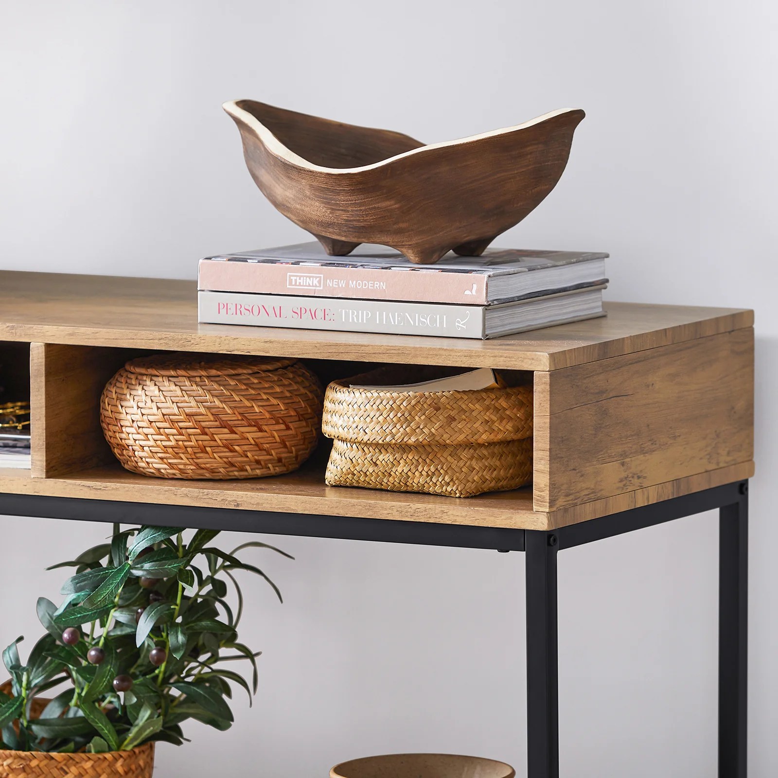 SoBuy FSB41-F – Industriële Console Tafel met 2 Open Vakken – Haltafel, Bijzettafel, Side Table - Image 6