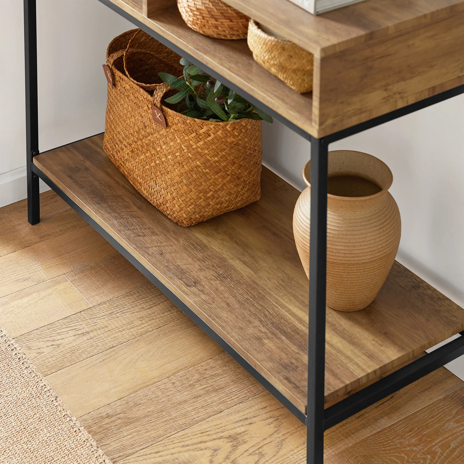 SoBuy FSB41-F – Industriële Console Tafel met 2 Open Vakken – Haltafel, Bijzettafel, Side Table - Image 8