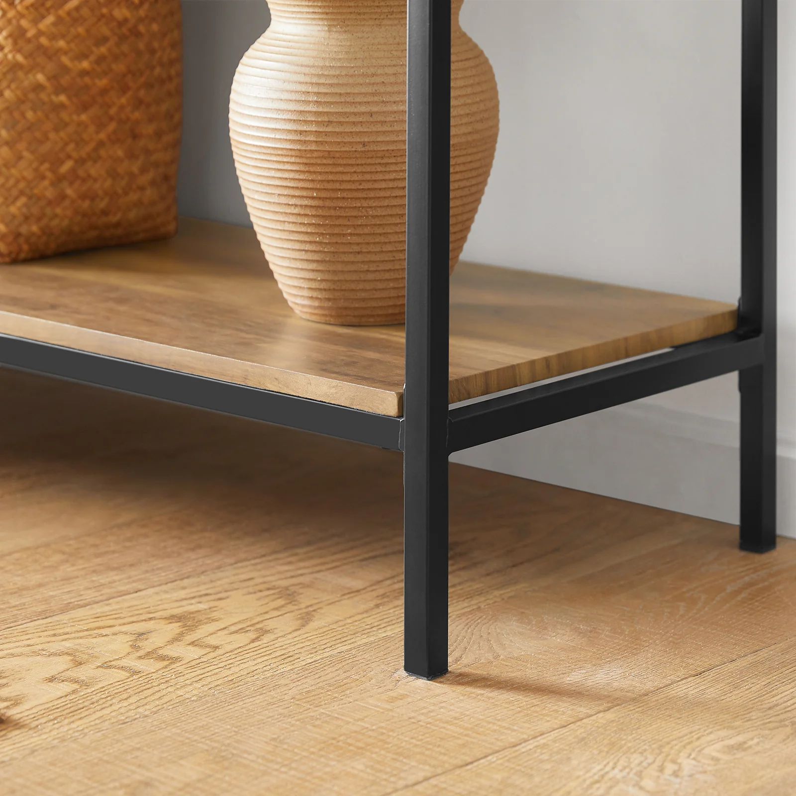 SoBuy FSB41-F – Industriële Console Tafel met 2 Open Vakken – Haltafel, Bijzettafel, Side Table - Image 9