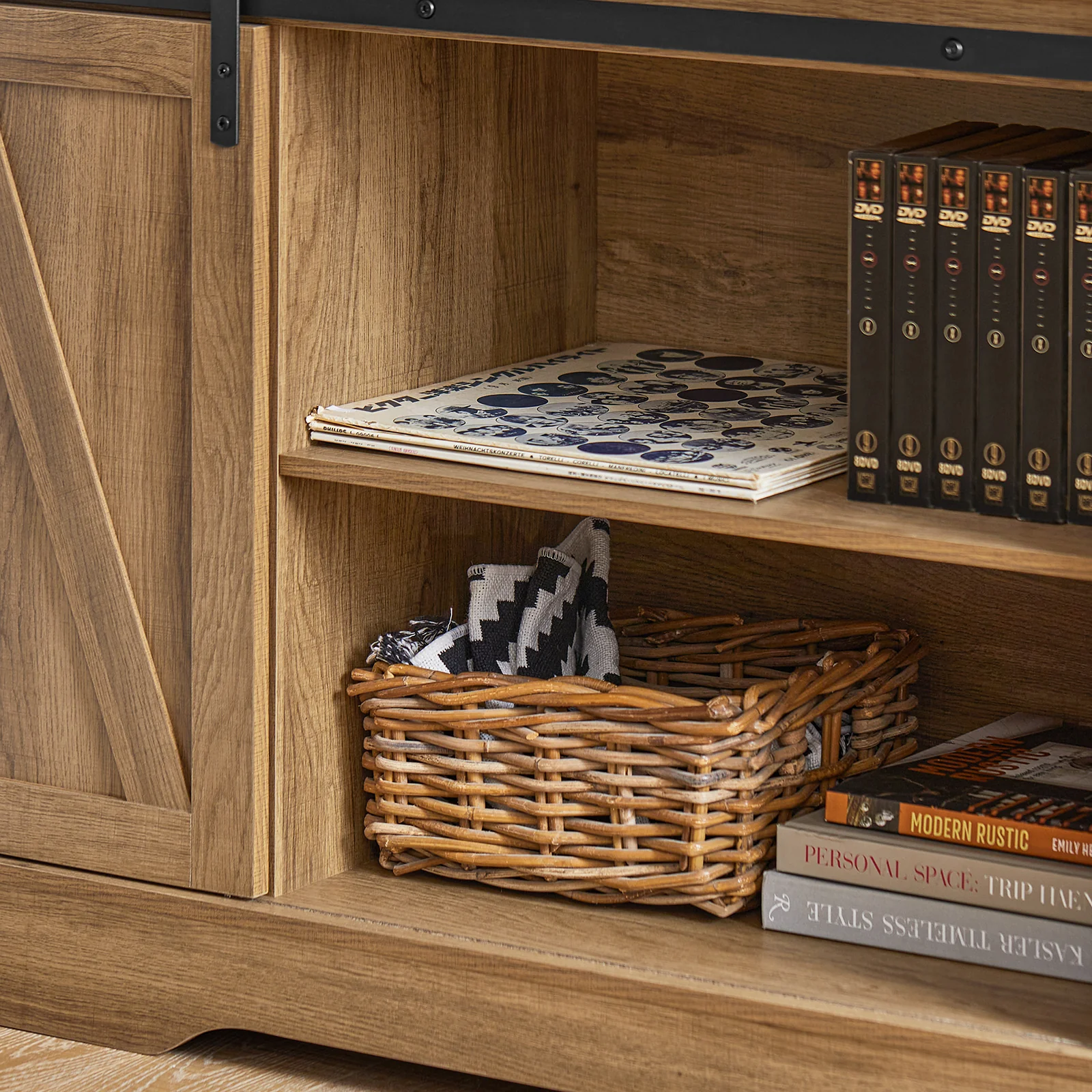 SoBuy FSB60-BR Onderkast Opbergkast Ladekast met schuifdeur Schoenenkast Schoenenkast - Image 9