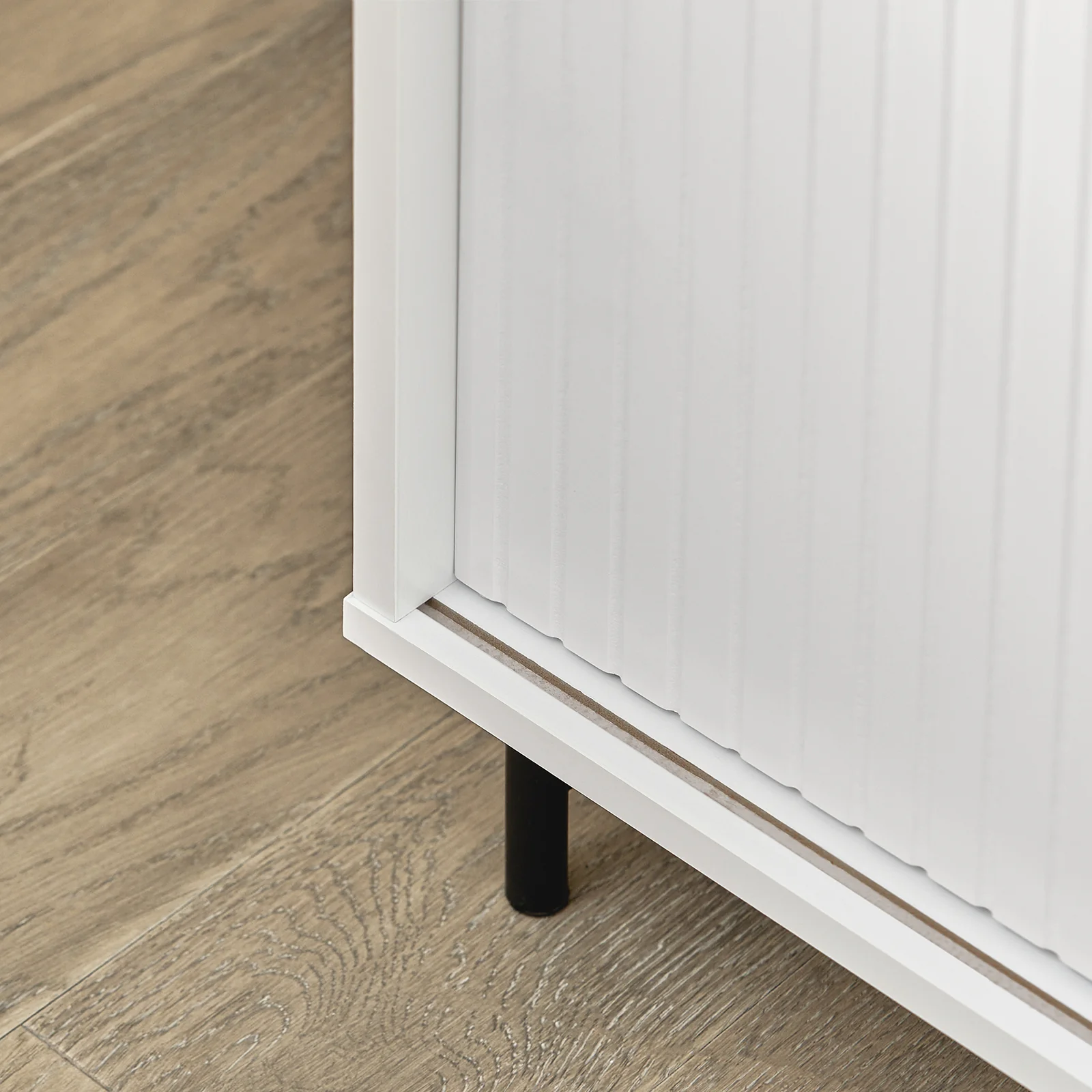 SoBuy FSB62-W Opbergmeubel – Buffet, Dressoir met 2 Schuifdeuren, Verstelbare Planken, Modern Keukenmeubel – Hal, Woonkamer, Keuken – 70x37x87 cm Wit - Image 12