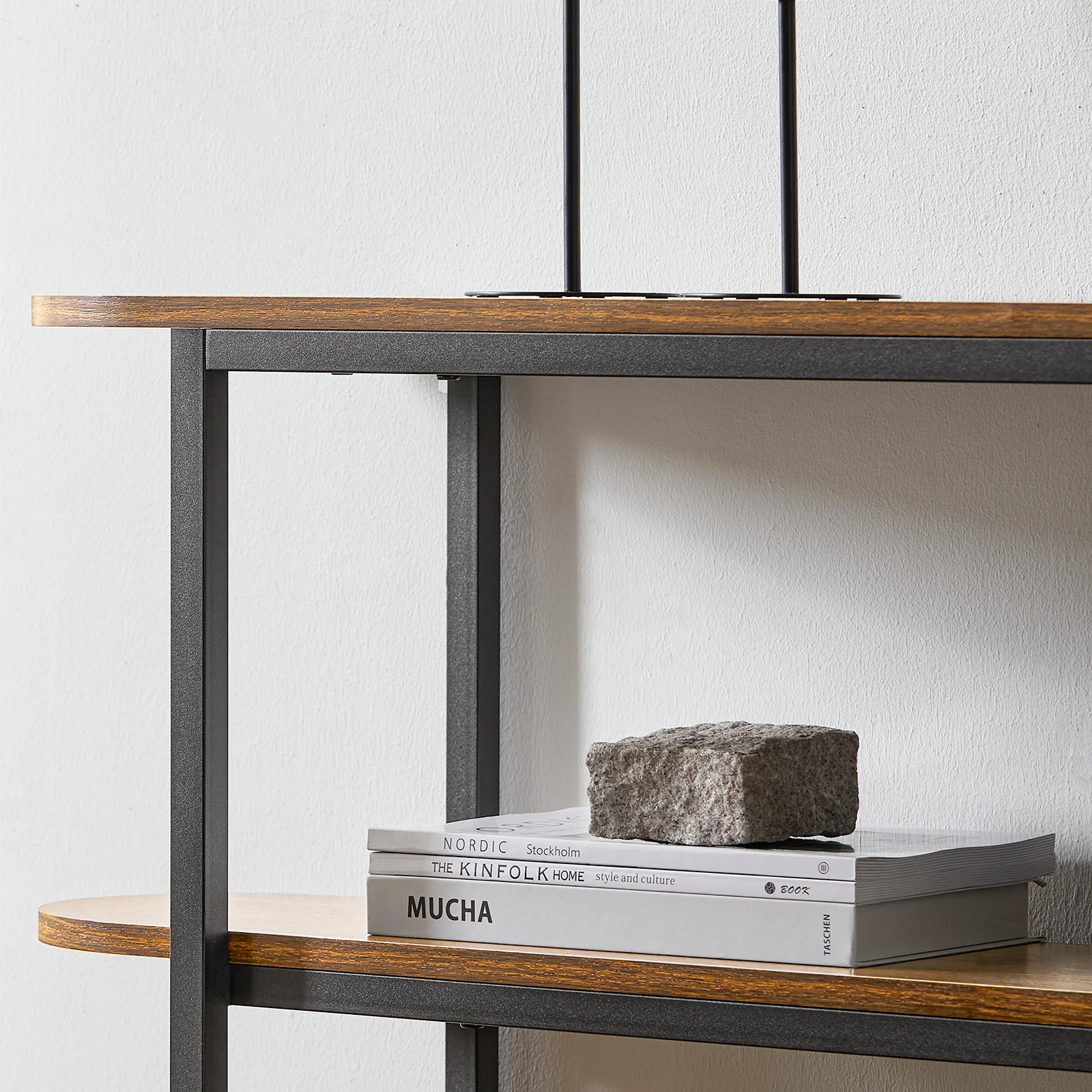 SoBuy FSB67-WS Console Tafel - Entreetafel - Bijzettafel - Wandtafel - Haltafel met 2 Opbergvakken - Stalen Frame - Image 8