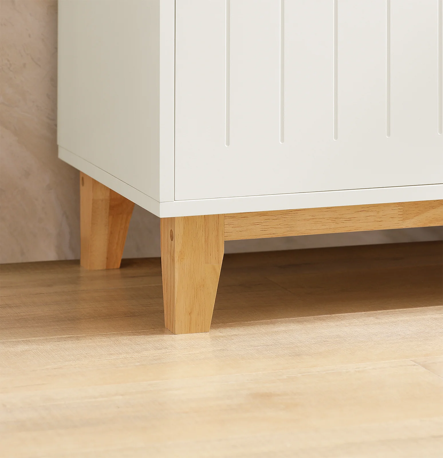 Pre-order SoBuy FSB75-WN Dressoir, Buffetkast, Keukenkast, Ladekast, Consolekast, Hoekkast, Multifunctionele Kast met 3 Deuren en 2 Lades - Image 14