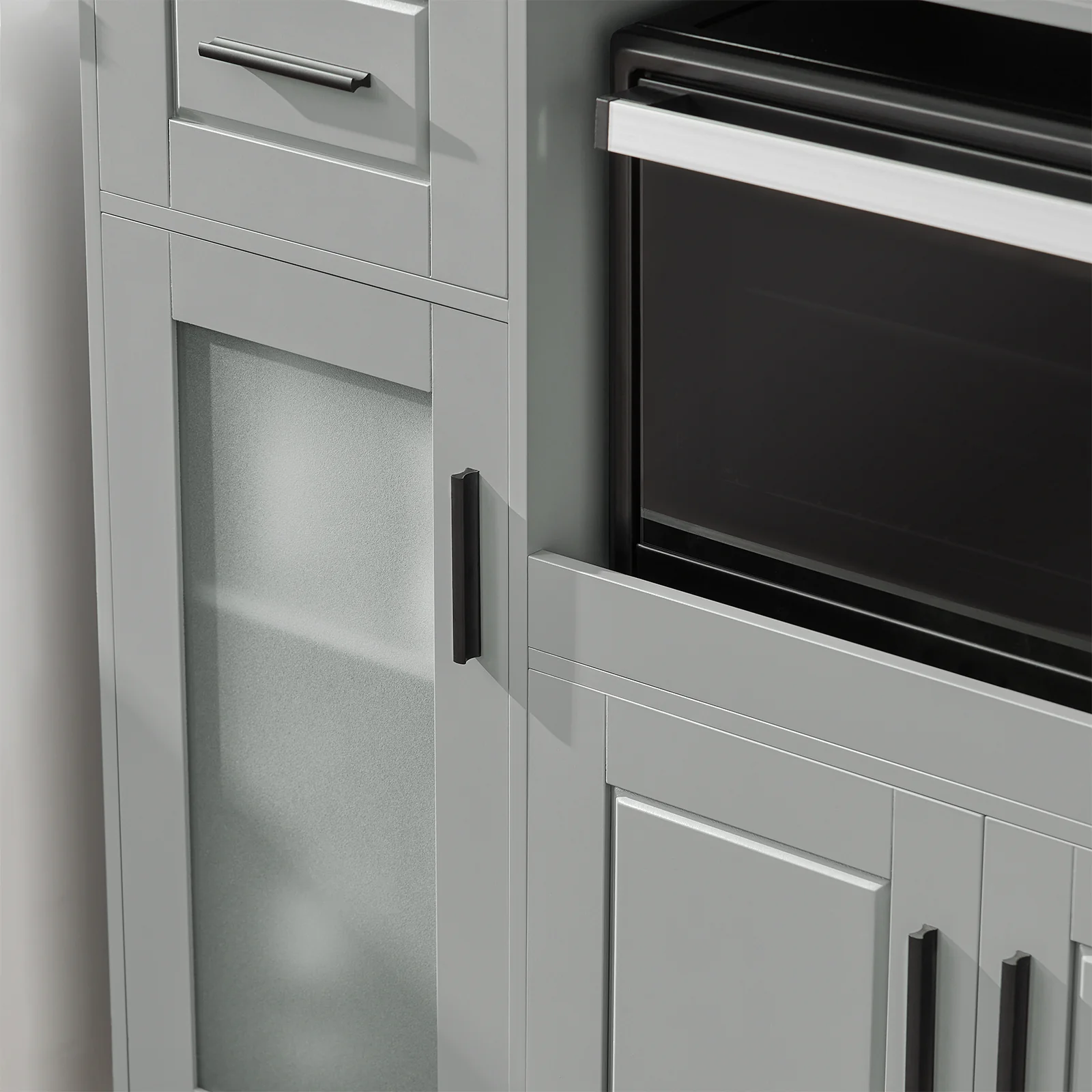 SoBuy FSB78-HG Magnetronkast | Magnetronrek | Ovenkast | Dressoir | Keukenrek Keukenkast met 1 Lade, 1 Compartiment, 3 Deuren - Image 13