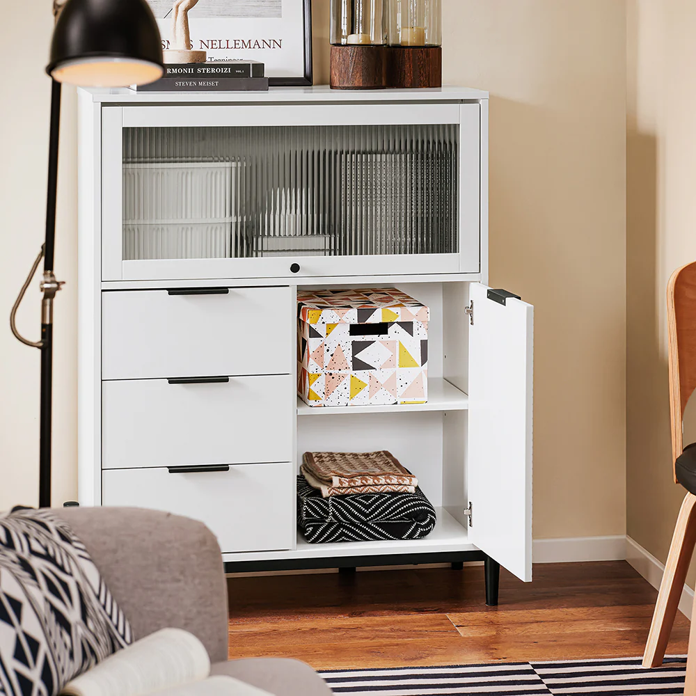 SoBuy FSB94-W Dressoir keukenkast gangkast buffet keukencommode opbergkast - Image 4