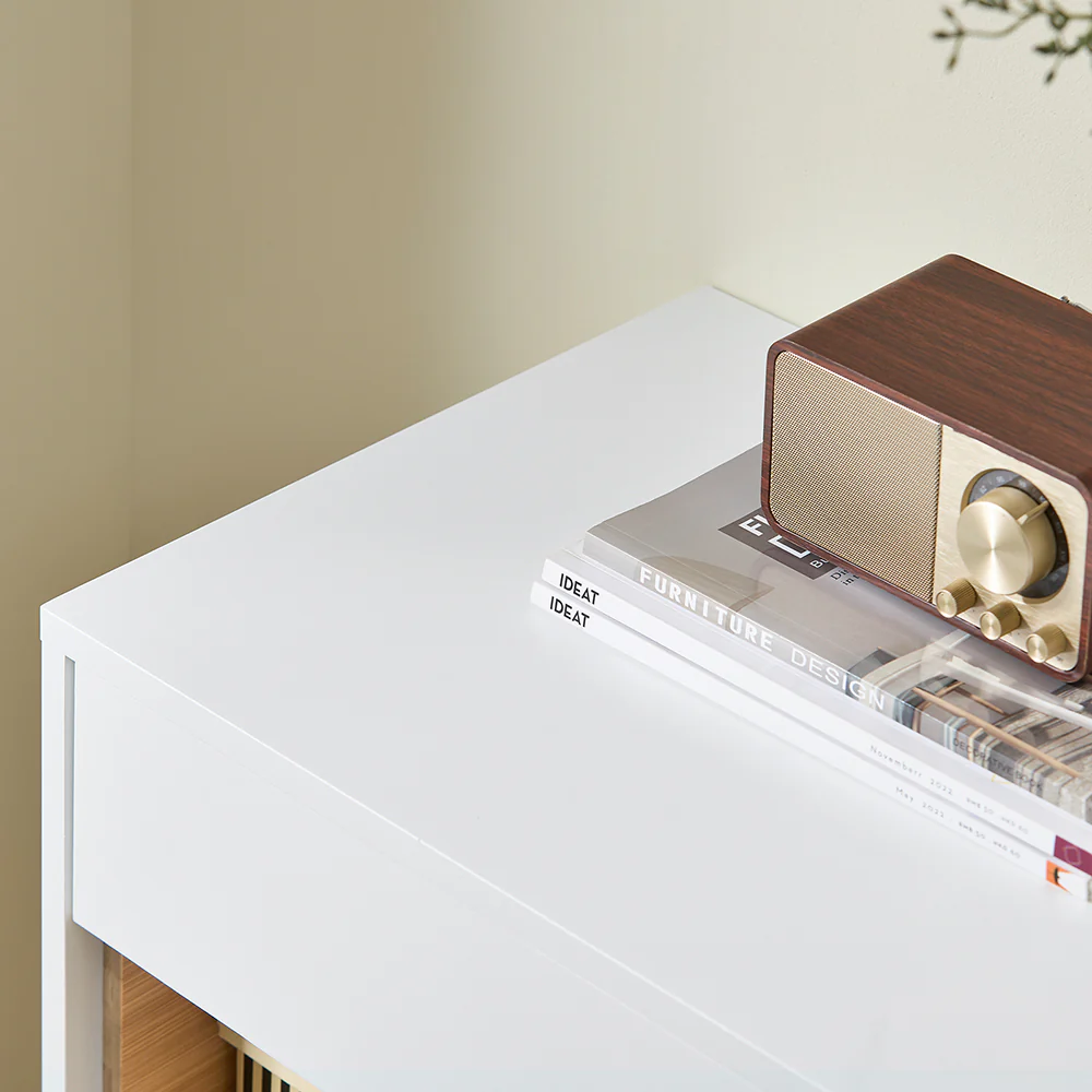 SoBuy FSB97-WN Multifunctionele Opbergkast – Buffetkast met Laden, Verstelbare Planken en Dubbele Deuren – Perfect voor de Hal, Woonkamer of Keuken – Modern Design, Belastbaarheid tot 80kg, 60x34x85cm - Image 11