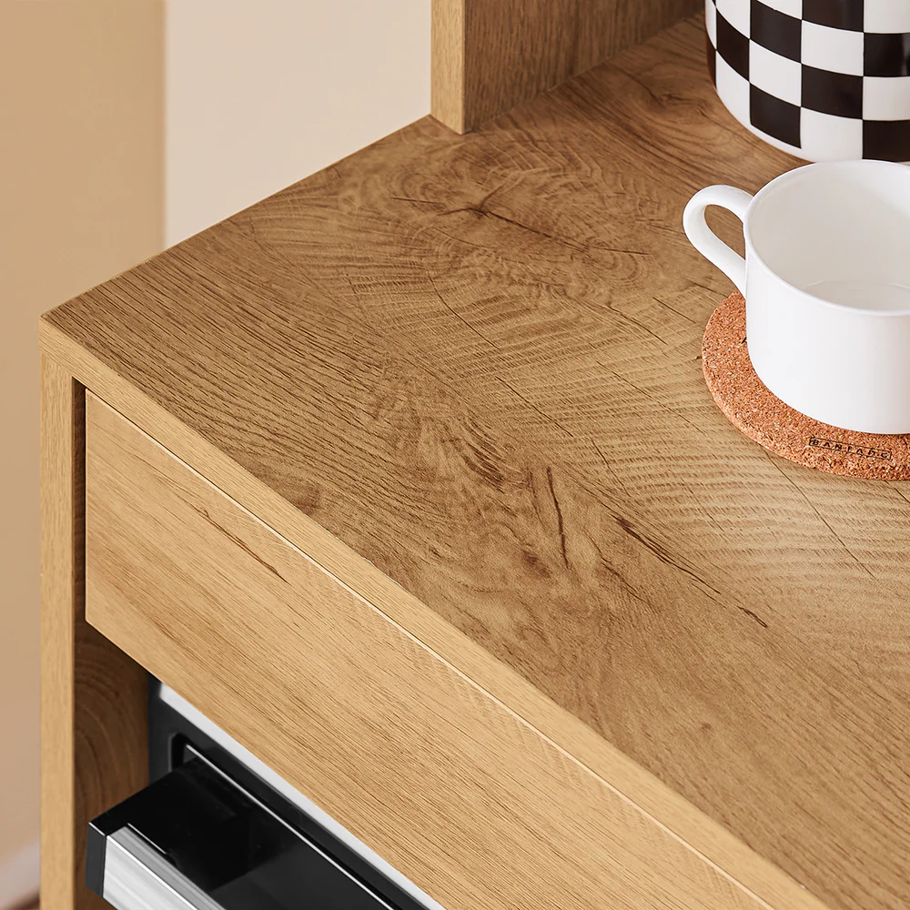 SoBuy FSB98-N Keukendressoir, opbergkast, keukenkast met meerdere vakken, dressoir voor eetkamer met 2 deuren, 2 laden, 1 vak en 1 geperforeerd paneel - Image 16