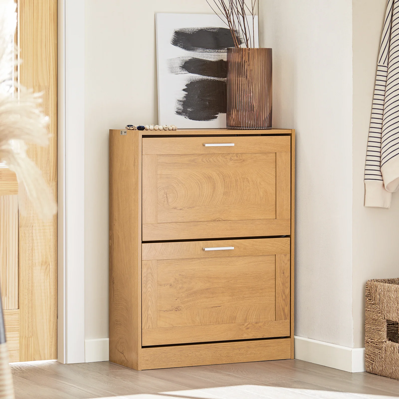 SoBuy FSR137-N schoenenrek schoenenrek schoenenrek met 2 kleppen schoenenrek smal schoenencommode - Image 4