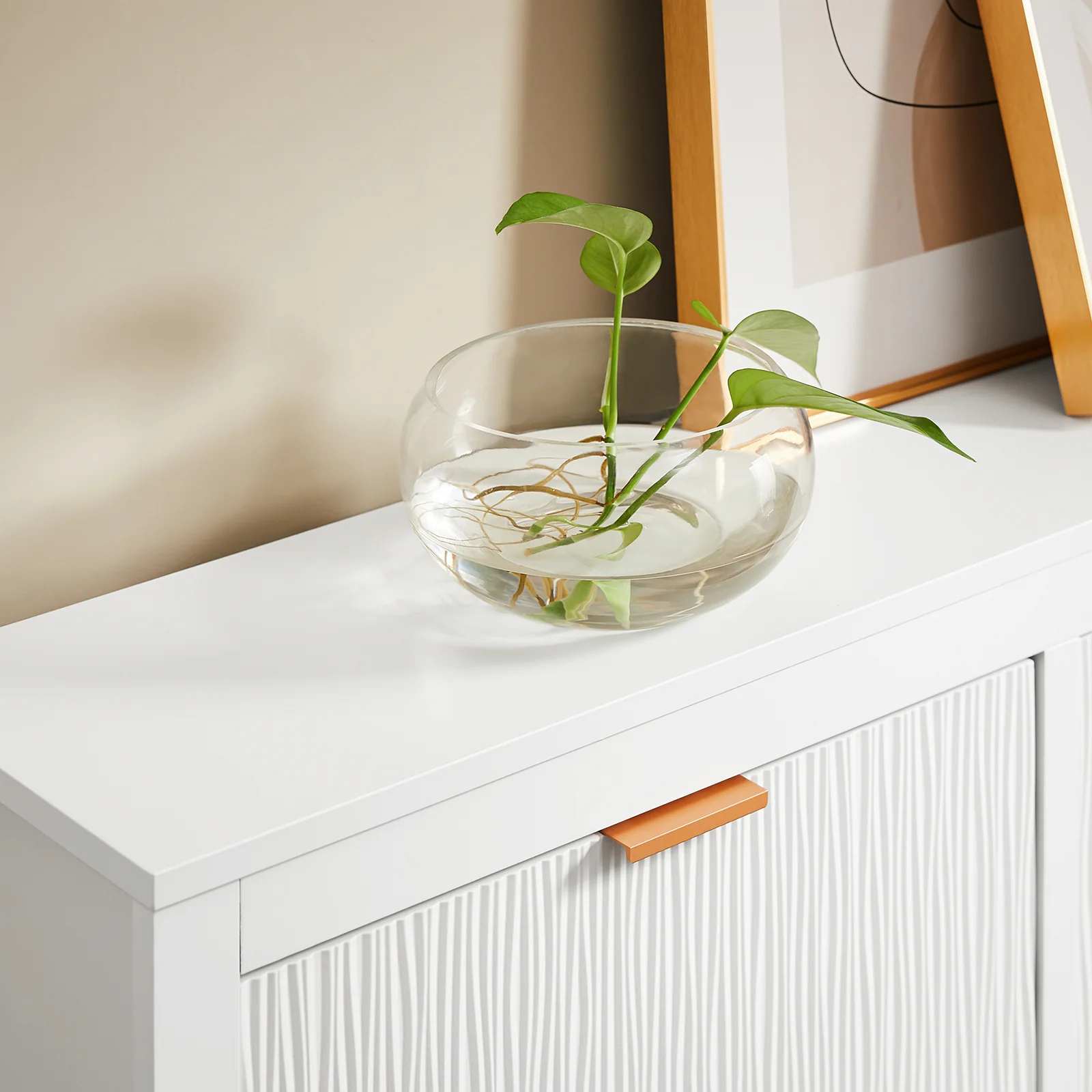 SoBuy FSR186-II-W Schoenenkast – Smalle Opbergkast met 4 Kleppen, Perfect voor Hal & Woonkamer – Compact Design, Wit – 104x23x82 cm - Image 12