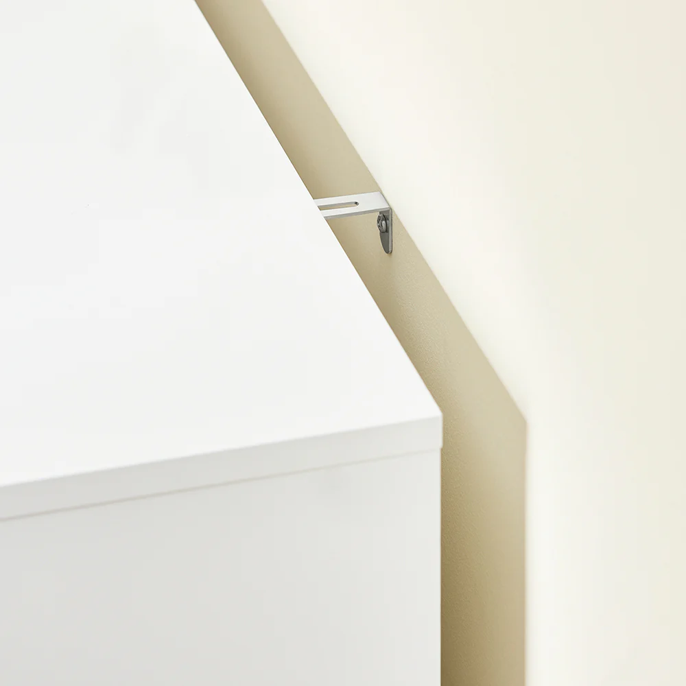 SoBuy FSR189-WN Schoenenkast - Opbergmeubel voor Schoenen met 3 Opendelen & 1 Deur – Grote Opbergruimte voor 20 Paar + Verstelbare Plank – Modern Witte Stijl 80x34x122 cm - Image 12