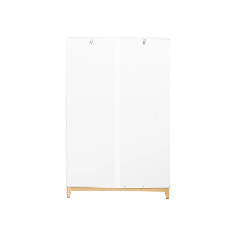 SoBuy FSR189-WN Schoenenkast - Opbergmeubel voor Schoenen met 3 Opendelen & 1 Deur – Grote Opbergruimte voor 20 Paar + Verstelbare Plank – Modern Witte Stijl 80x34x122 cm - Image 6