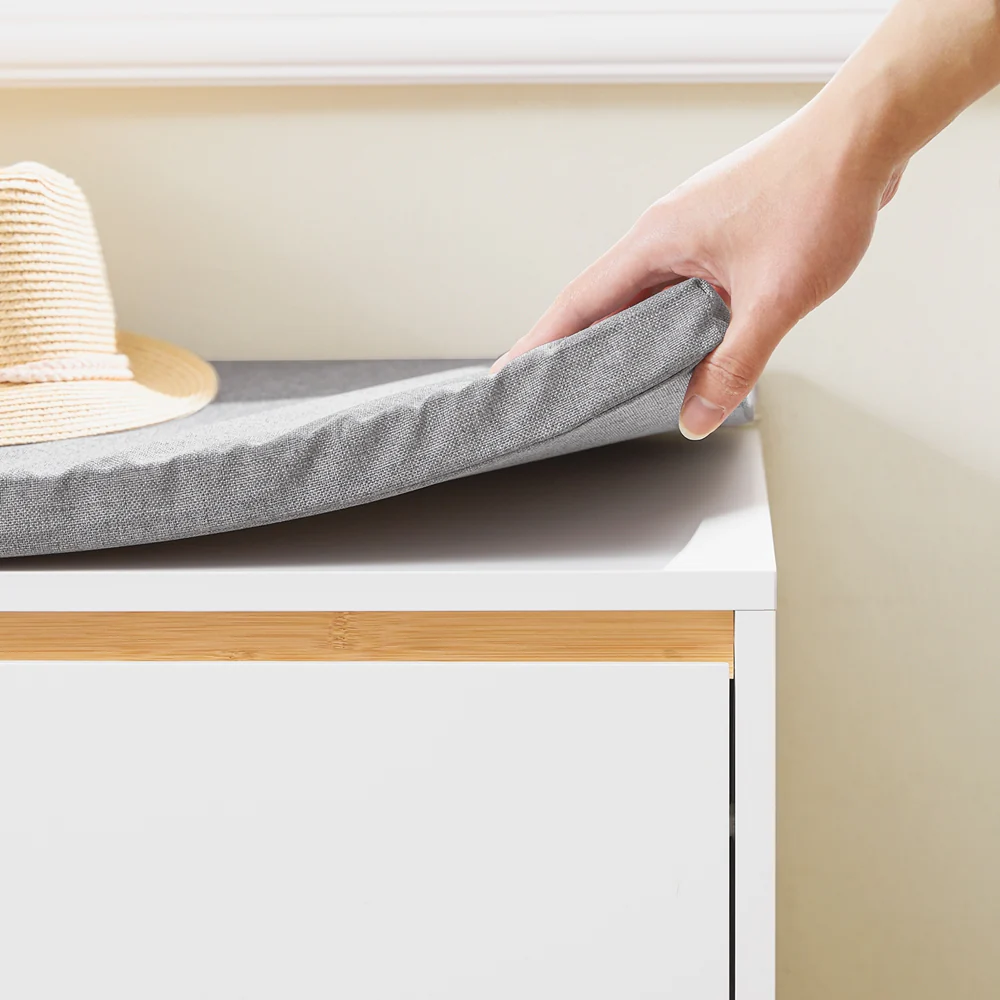 SoBuy FSR191-WN Schoenenbank met 1 klep en 1 kussen - Image 7