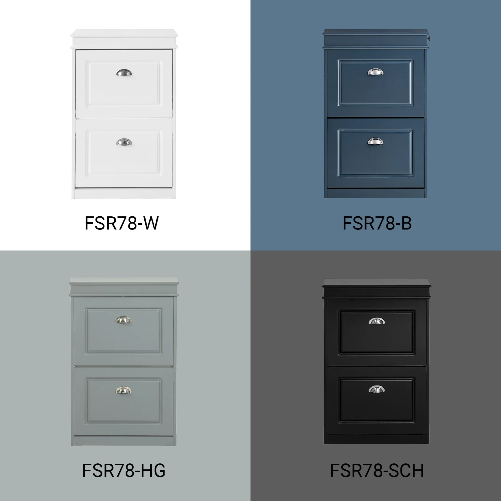 SoBuy FSR78-SCH Schoenenkast met 2 Oprolbare Deuren, Schoenenopslag voor de Hal, 8 Paar Schoenen, 54x24x83 cm, Zwart - Image 12