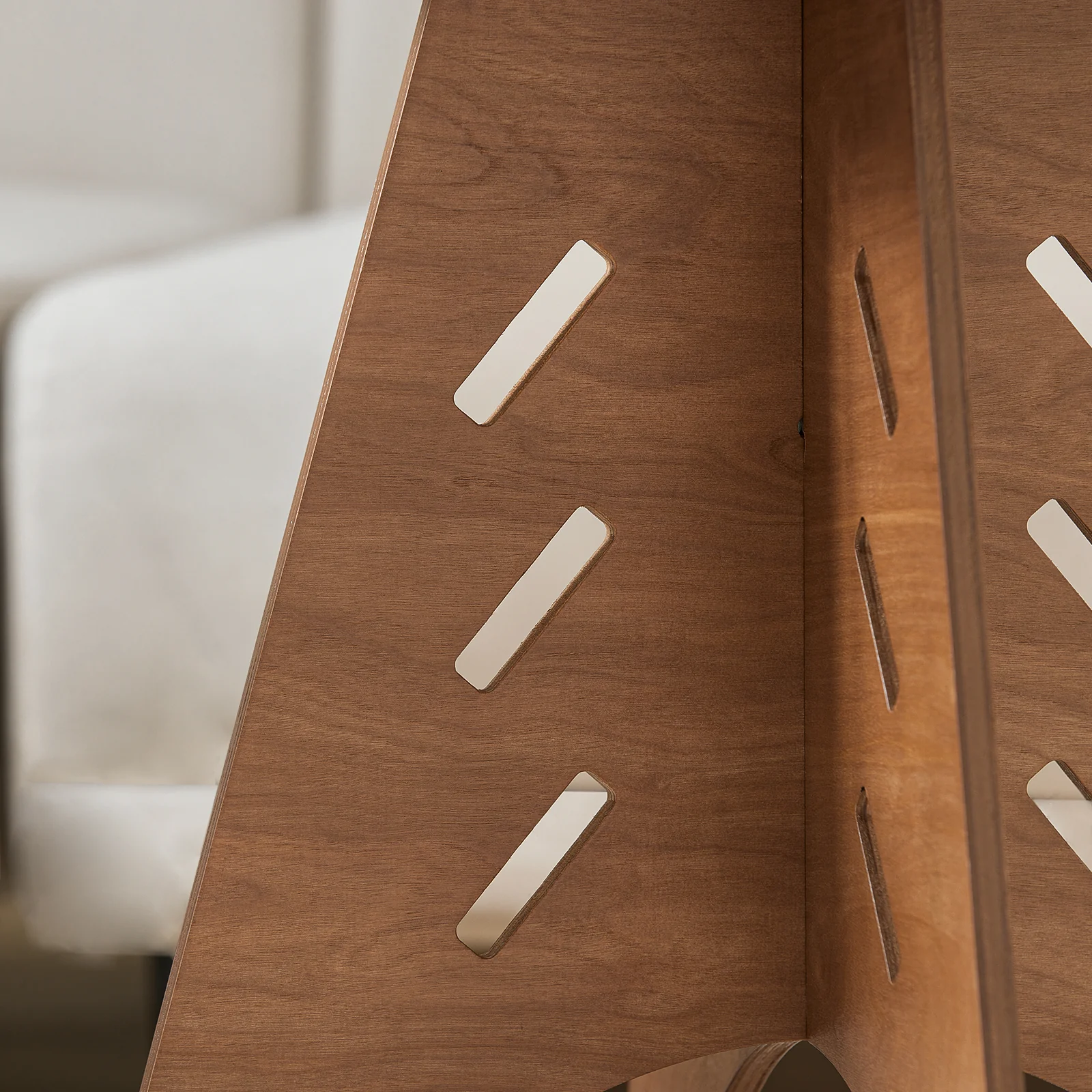 SoBuy HFBT01-BR Ronde Houten Bijzettafel, Ronde Salontafel, Nachtkastje, Koffietafel, Telefoontafel, voor Woonkamer, Slaapkamer, Structuur Pen-en-Gat, Bruin - Image 10