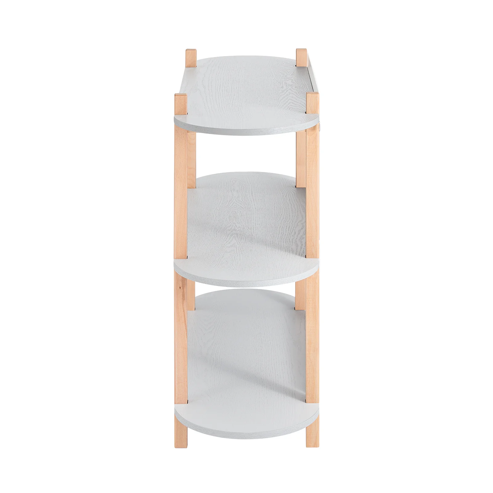 SoBuy HSTR01-H-HG Opbergplank met 3 Niveaus, Houten Plank op Poten met 3 Etages, Boekenkast, Entree Tafel, Console Tafel - Image 5