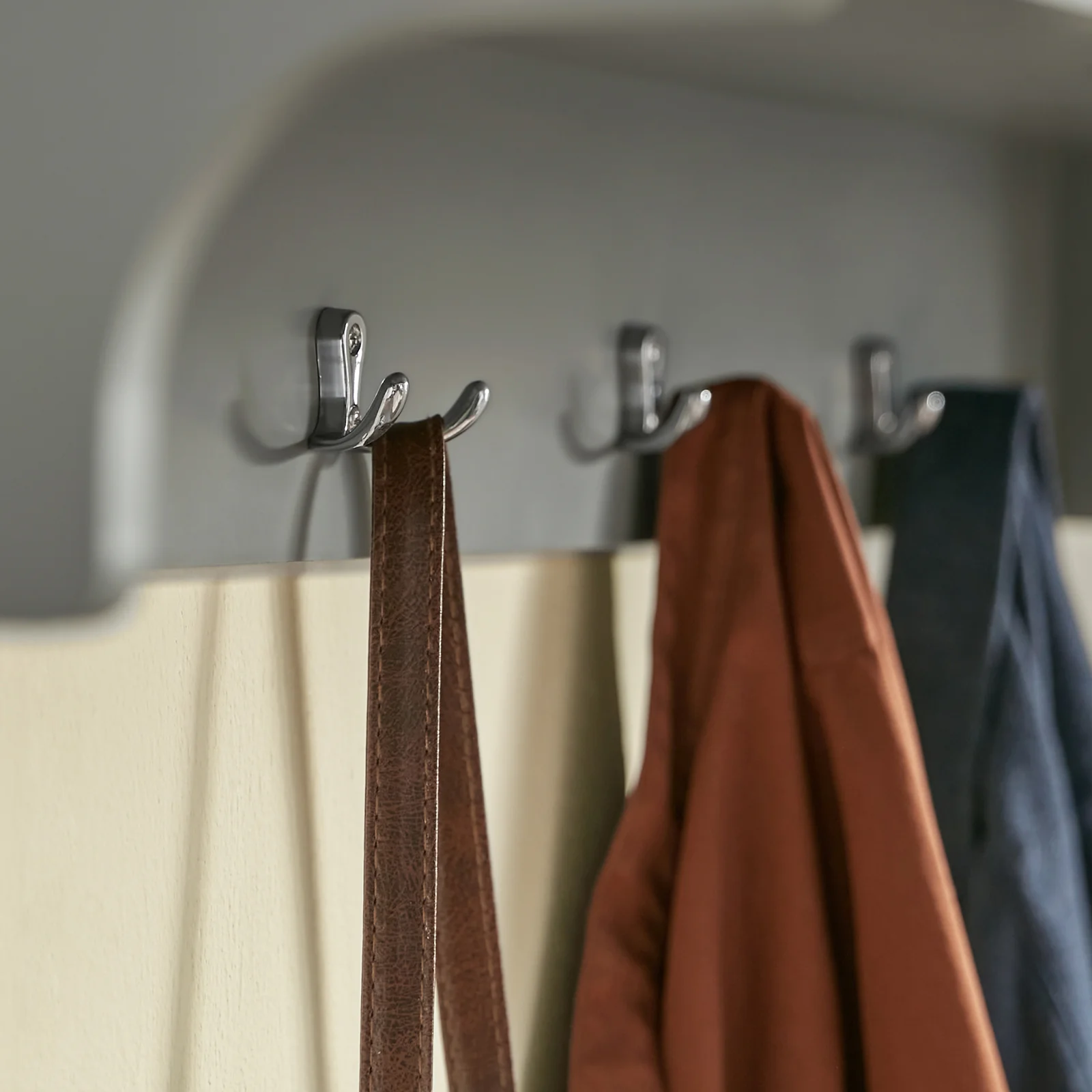 SoBuy FHK28-HG Kapstokken - Wandkapstok - Muur/Wand Kapstok - Wandplank Garderobe met 3 Compartimenten en 4 Dubbele Haken - Image 8