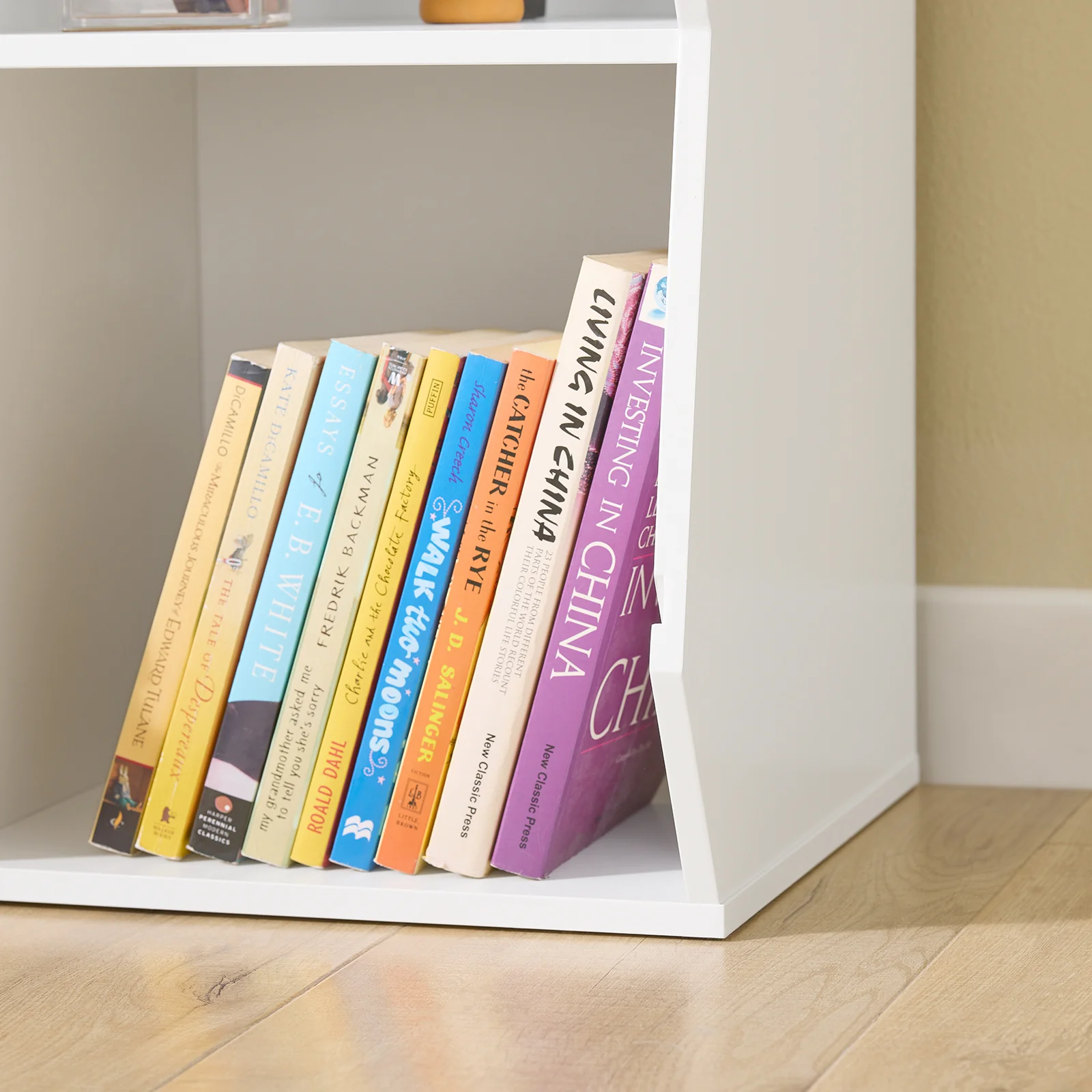 SoBuy KMB120-W Boekenkast voor kinderen, speelgoed, kinderen, met 9 vakken, meubels, opslag, speelgoed, rek, boekenkast, tijdschriftenrek, wit, 95 x 34 x 105 cm - Image 13